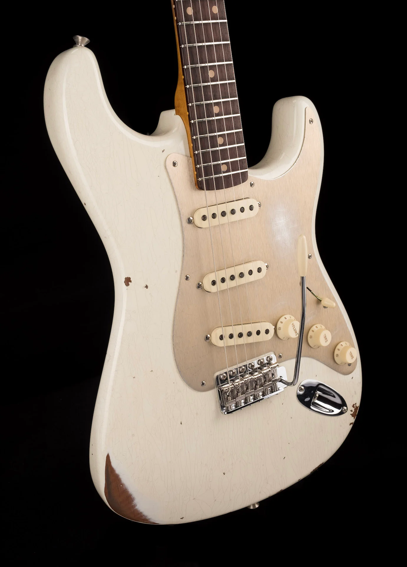Fender Custom Shop Roasted 1960 Stratocaster Relic Birdseye Maple Aged Olympic White - Image 9