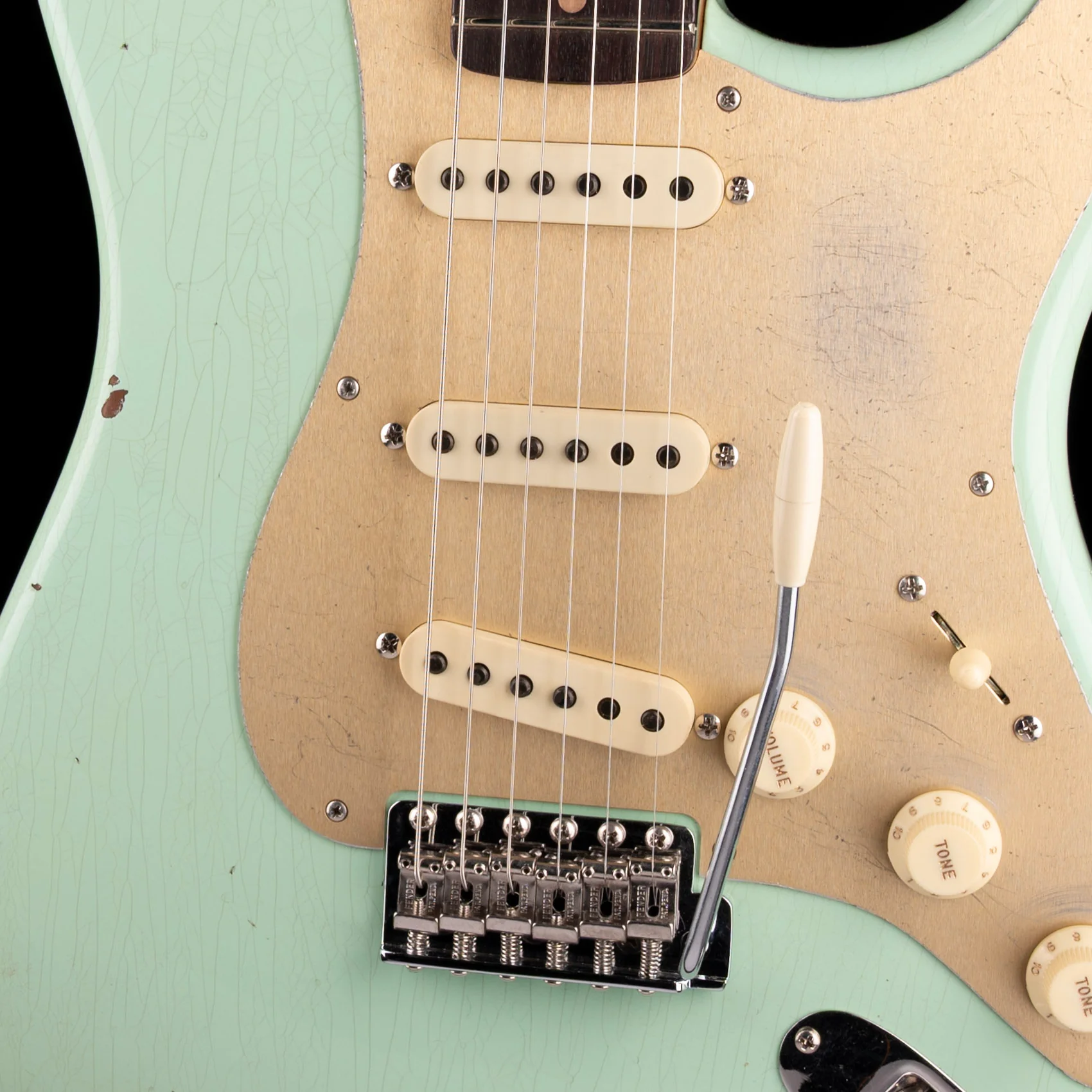 Fender Custom Shop Roasted 1960 Stratocaster Relic Birdseye Maple Aged Surf Green - Image 4