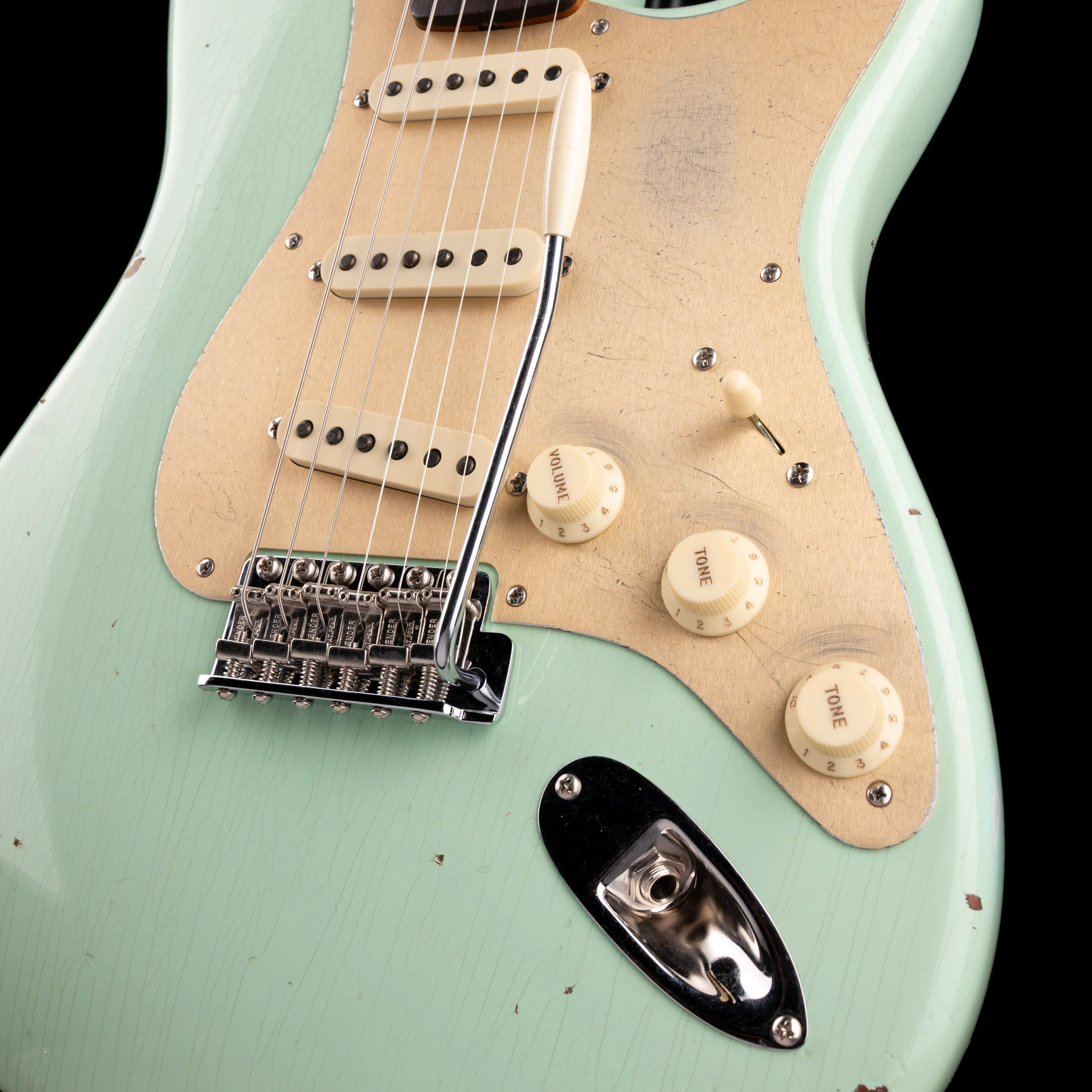 Fender Custom Shop Roasted 1960 Stratocaster Relic Birdseye Maple Aged Surf Green - Image 5