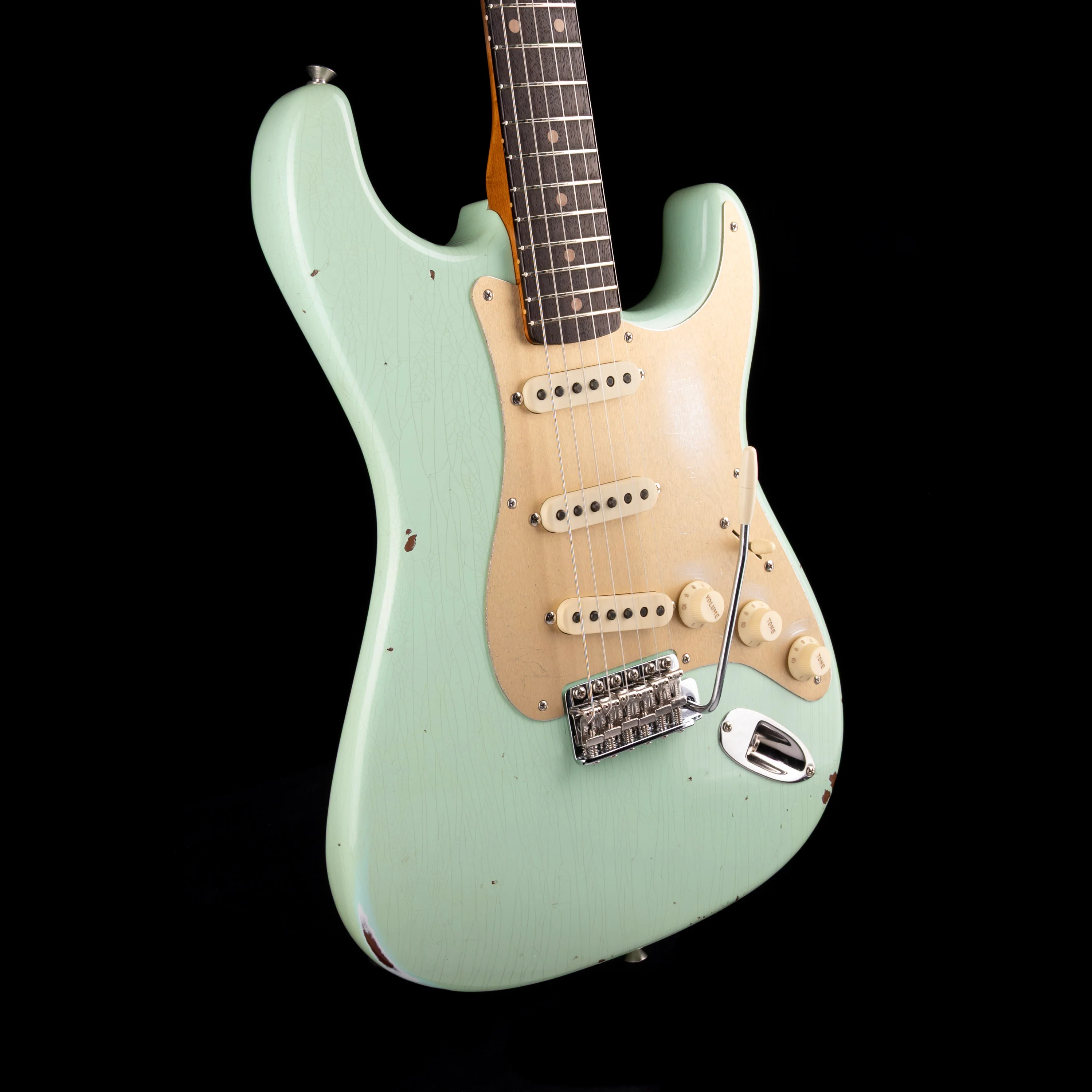 Fender Custom Shop Roasted 1960 Stratocaster Relic Birdseye Maple Aged Surf Green - Image 6