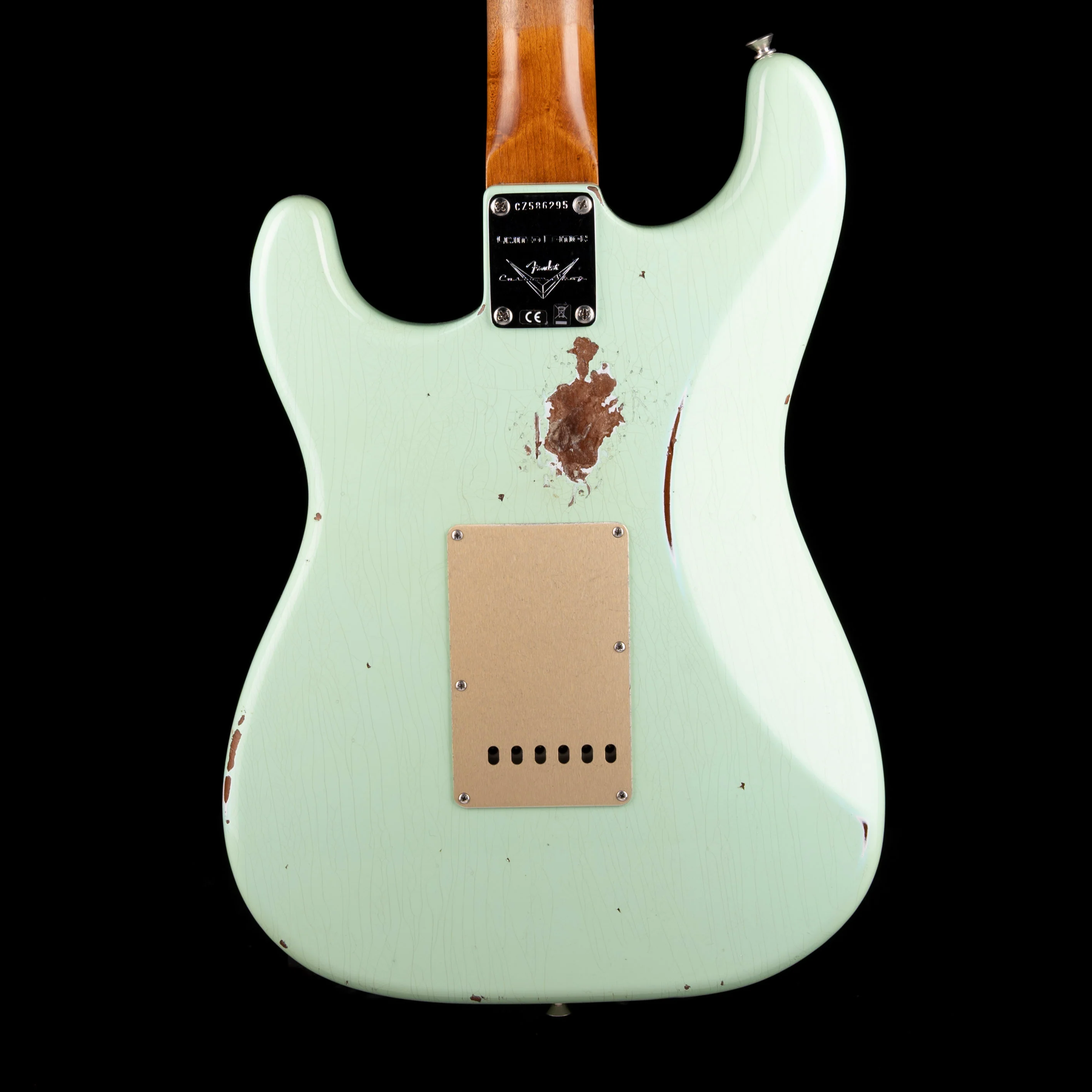 Fender Custom Shop Roasted 1960 Stratocaster Relic Birdseye Maple Aged Surf Green - Image 8