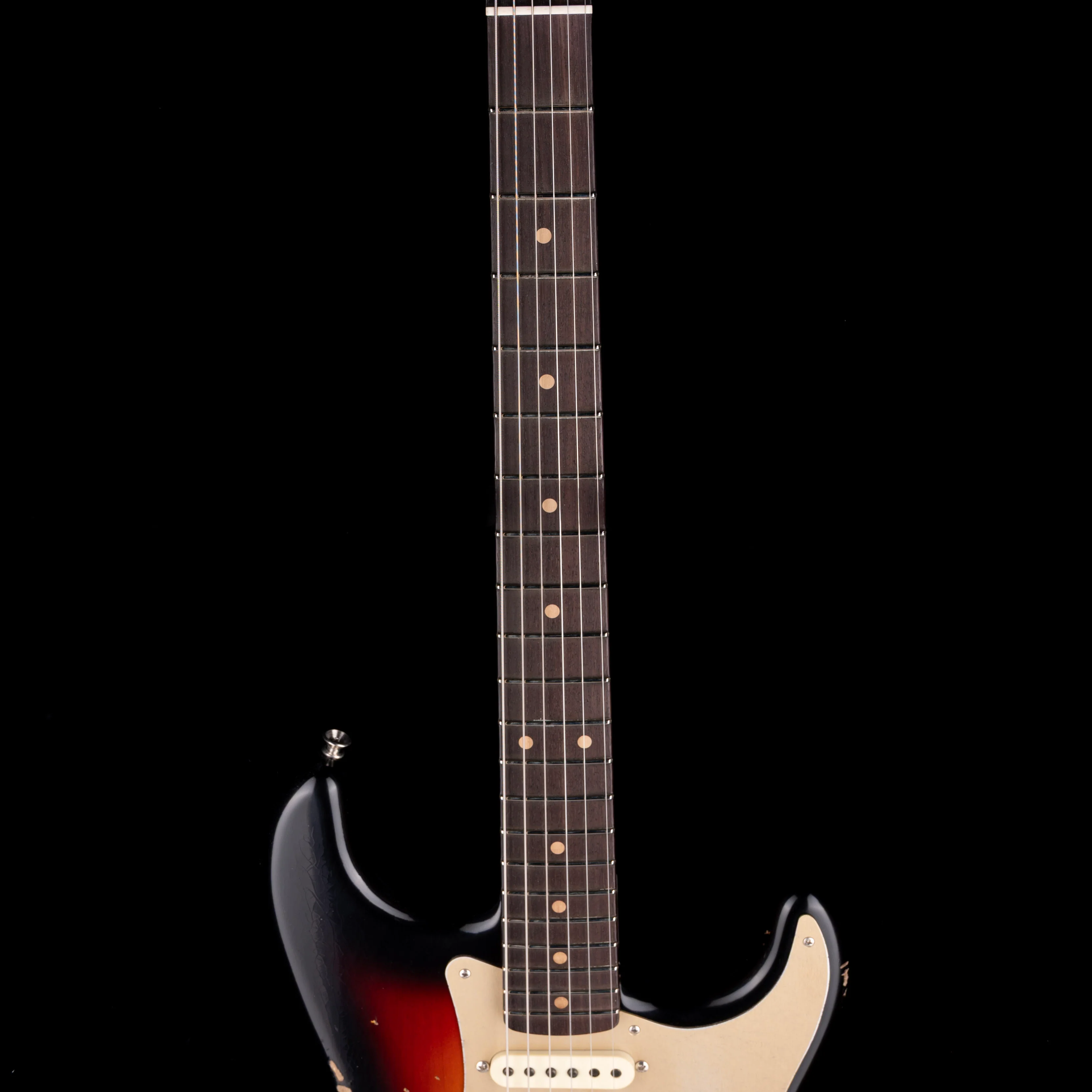 Fender Custom Shop Roasted 1960 Stratocaster Relic Birdseye Maple Faded 3-Tone Sunburst - Image 7