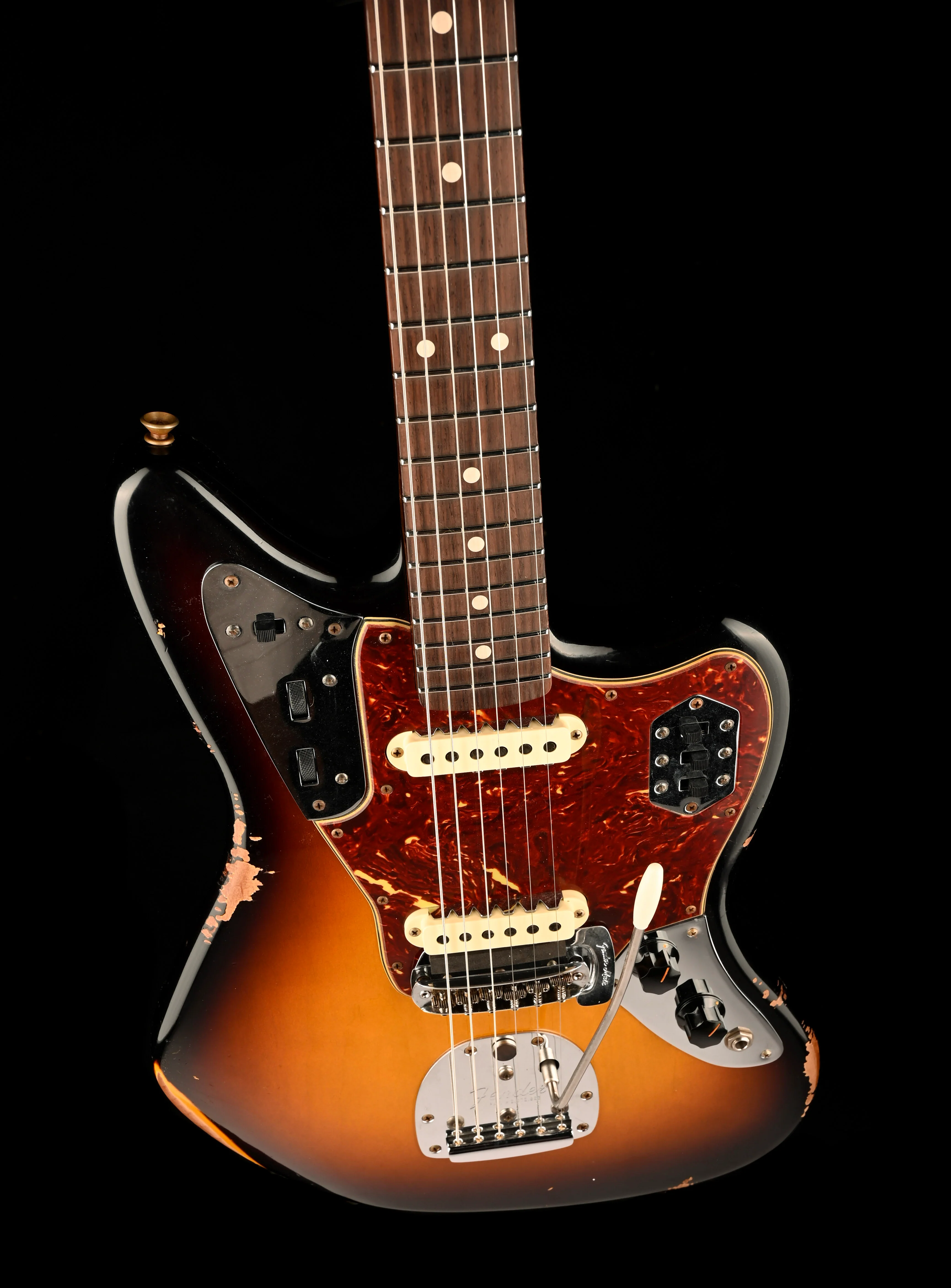 Fender Custom Shop Roasted 1962 Jaguar Journeyman Relic Wide Fade 2-Tone Sunburst With Case - Image 4