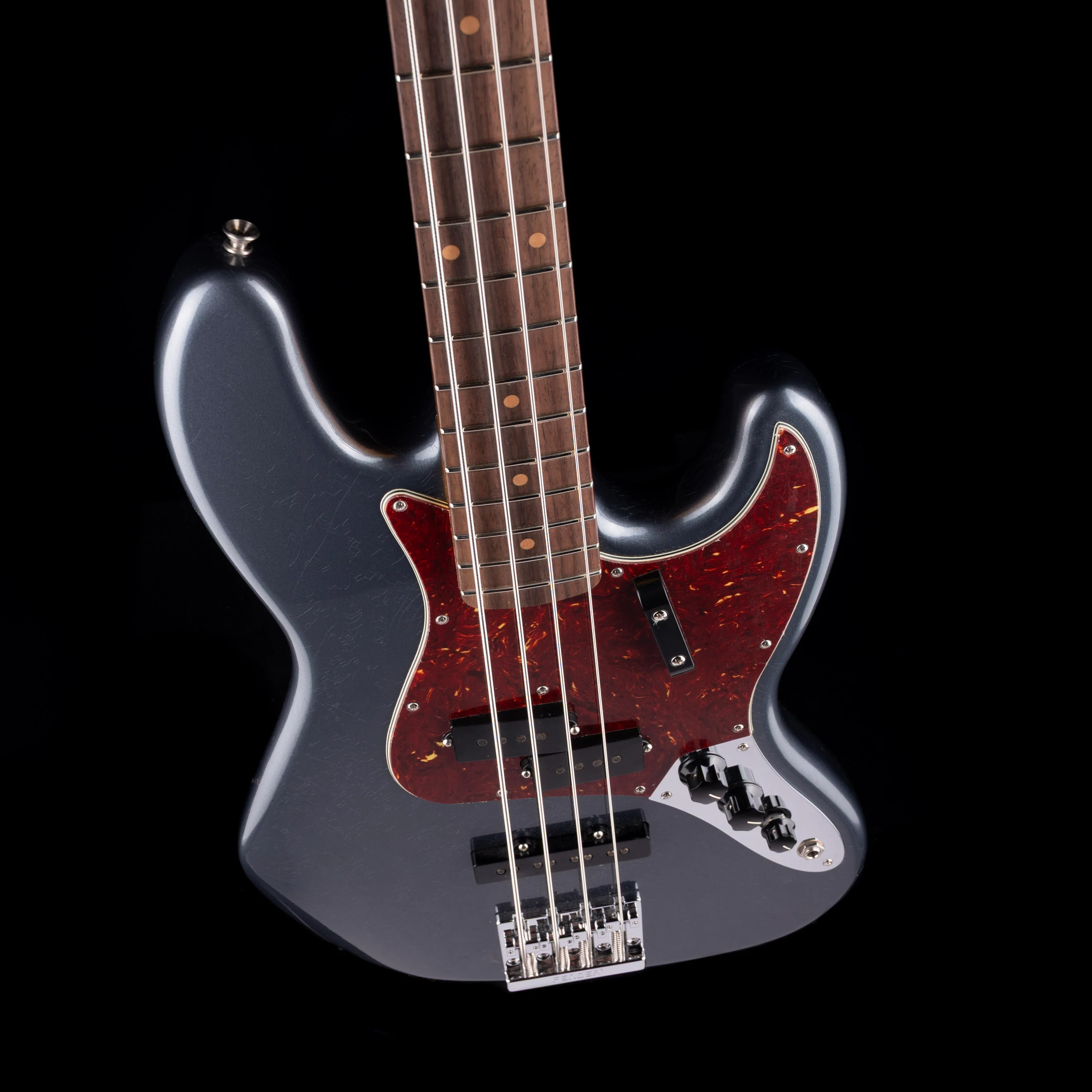 Fender Custom Shop Truetone 1964 Jazz PJ Bass Closet Classic Charcoal Frost Metallic - Image 3