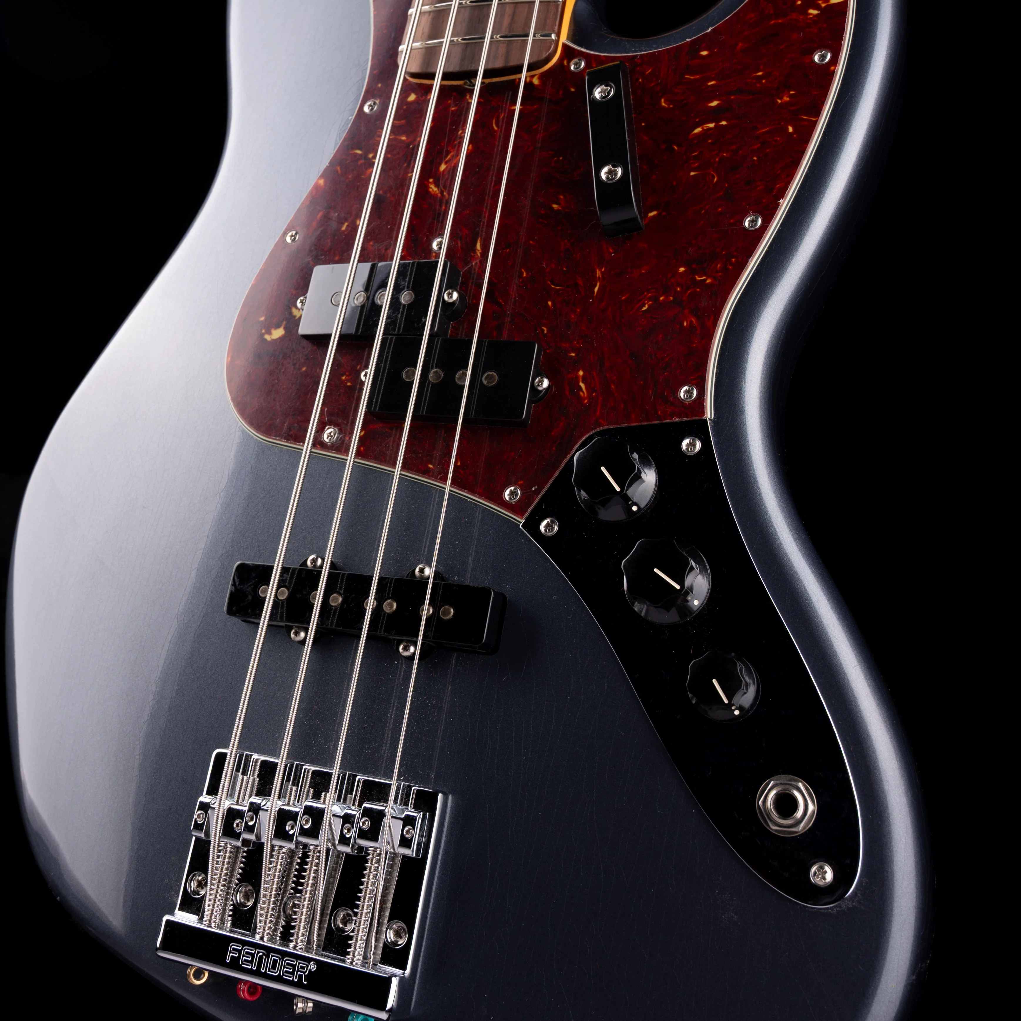 Fender Custom Shop Truetone 1964 Jazz PJ Bass Closet Classic Charcoal Frost Metallic - Image 5