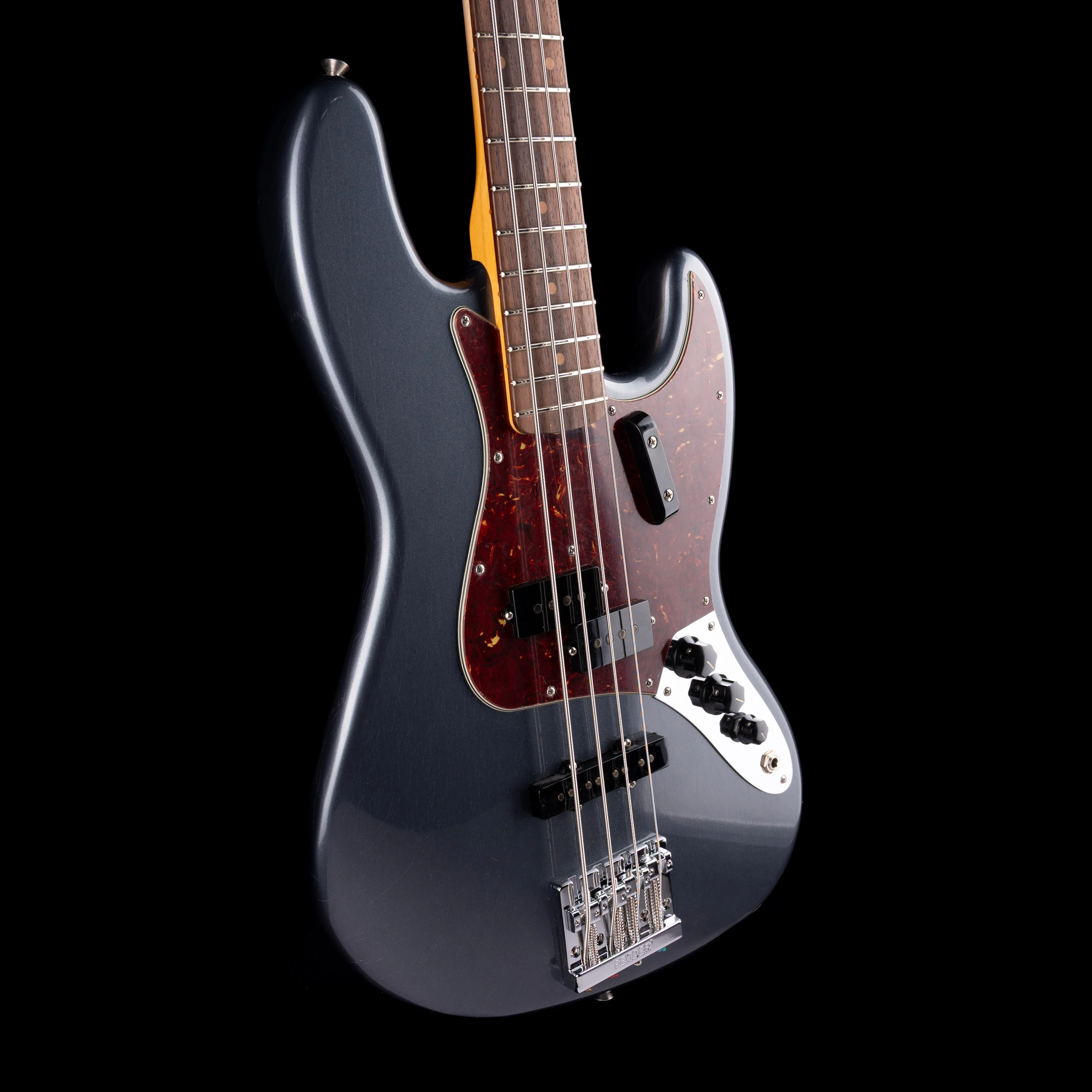 Fender Custom Shop Truetone 1964 Jazz PJ Bass Closet Classic Charcoal Frost Metallic - Image 6