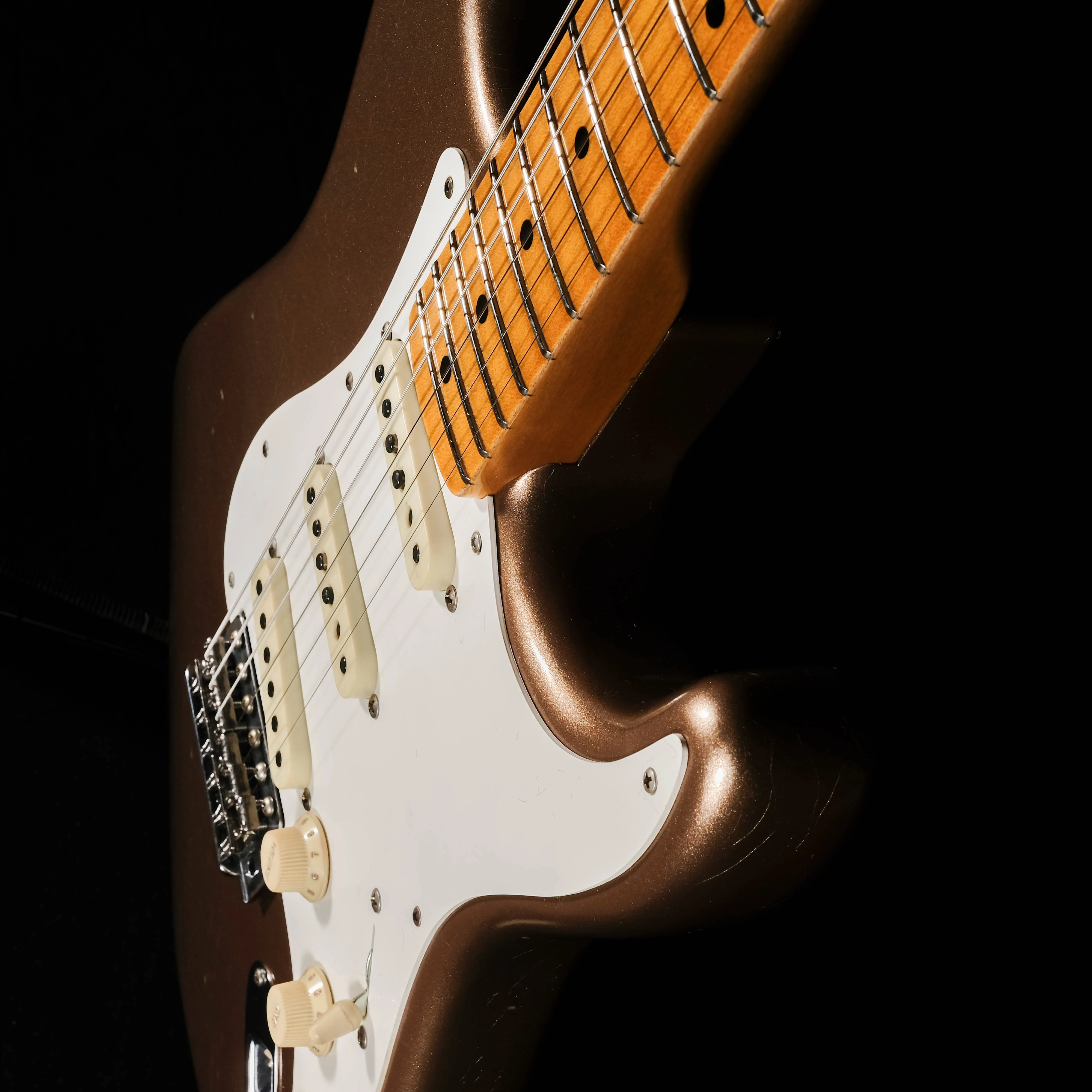Fender Custom Shop Limited Edition '50s Stratocaster Journeyman Relic - Aged Firemist Gold With Case - Image 6