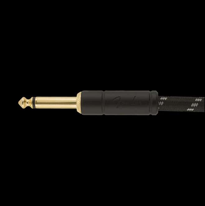 Fender Deluxe 10-ft. Angled Instrument Cable Black Tweed - 990820090 - Image 3