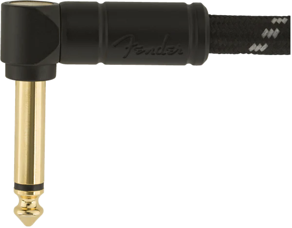 Fender Deluxe Series Instrument Cable Straight/Angle 18.6-ft. Black Tweed - 990820079 - Image 4