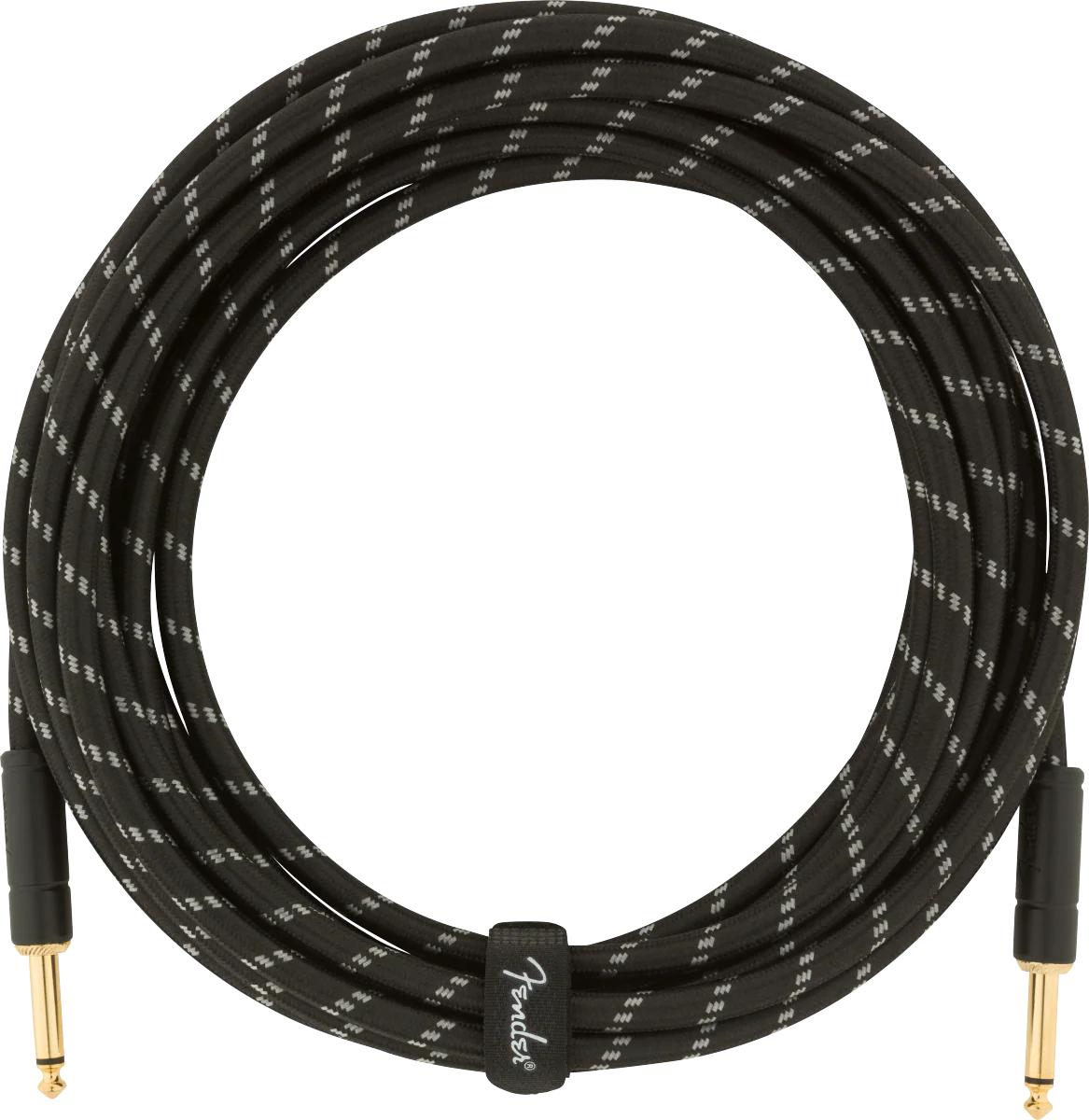 Fender Deluxe 18.6-ft. Instrument Cable Black Tweed - 990820080 - Image 2