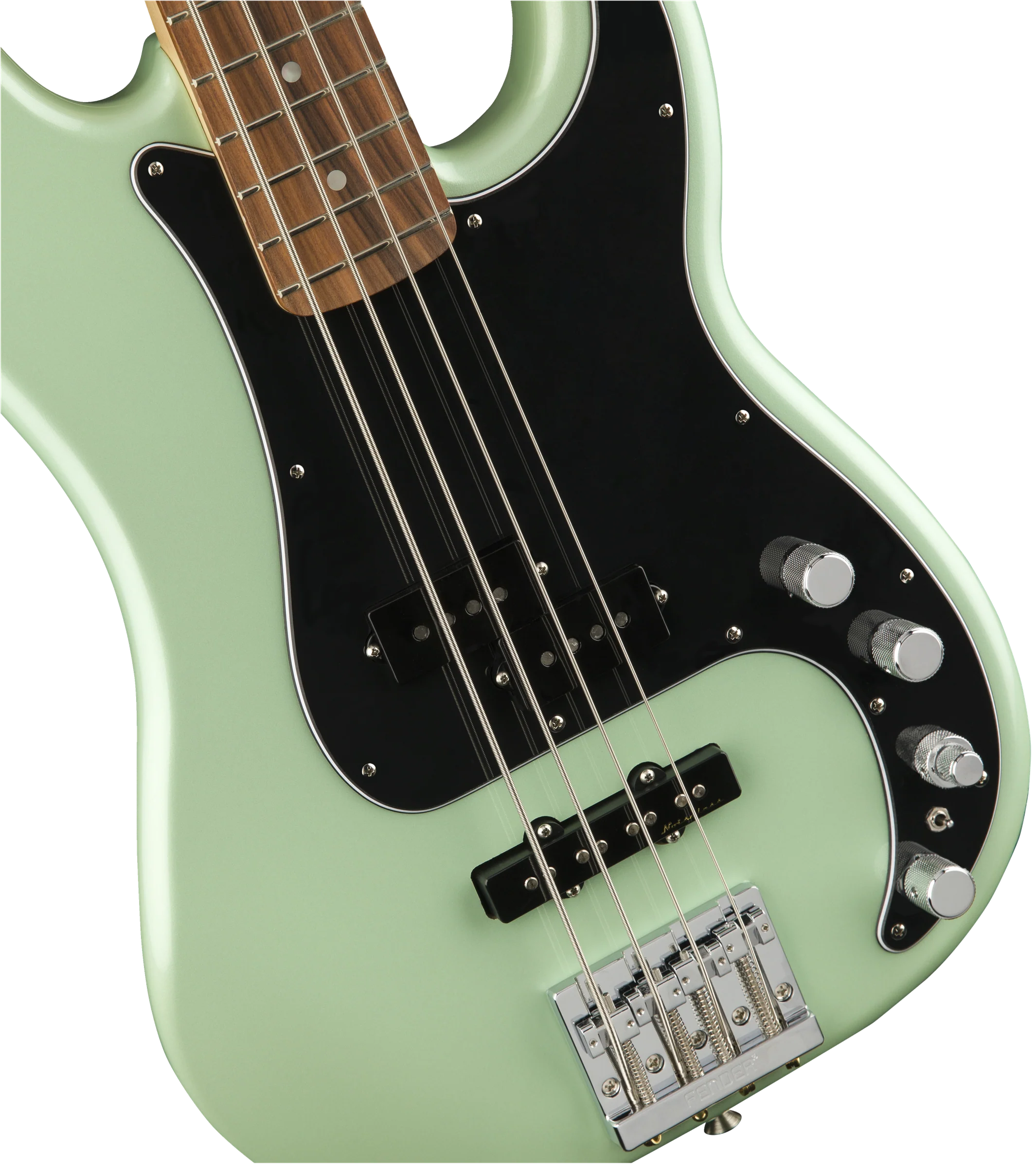 Fender Deluxe Active Precision Bass Special Pau Ferro Fingerboard Surf Pearl With Deluxe Gig Bag - Image 4