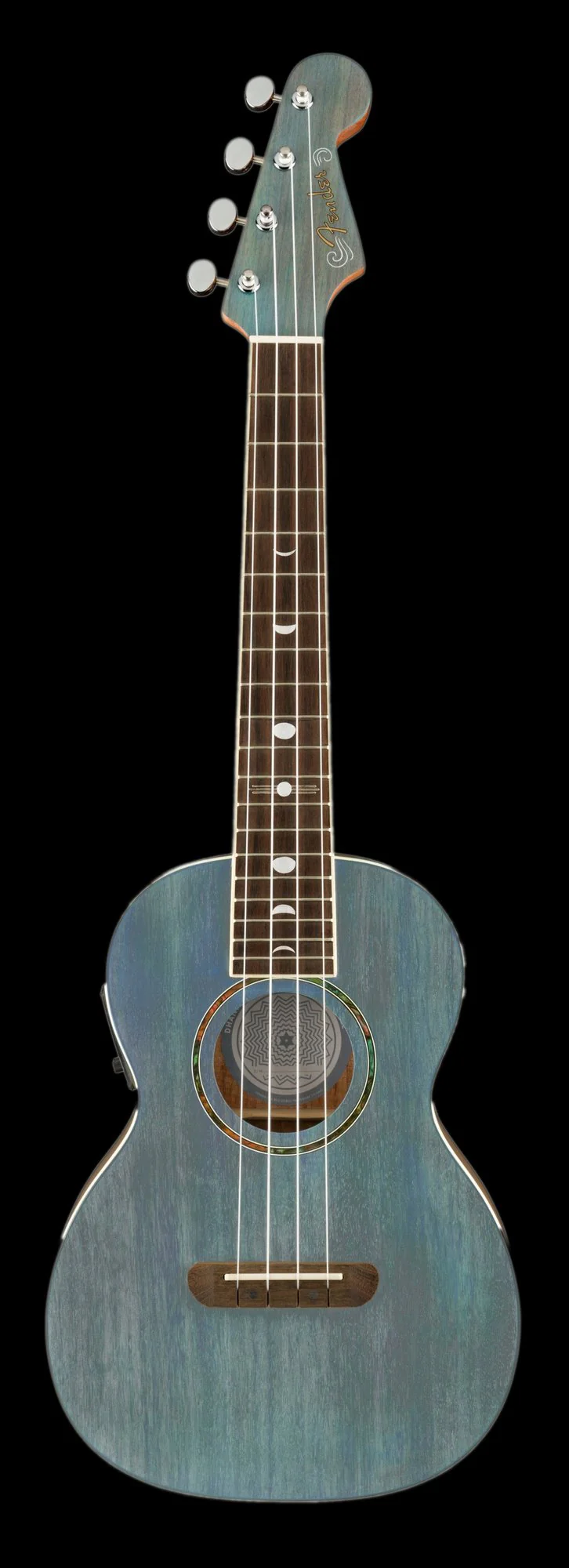 Fender Dhani Harrison Tenor Ukulele Turquoise With Gig Bag - Image 3