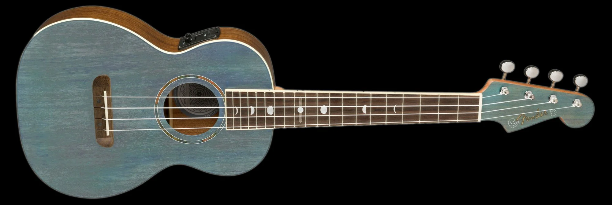 Fender Dhani Harrison Tenor Ukulele Turquoise With Gig Bag - Image 4