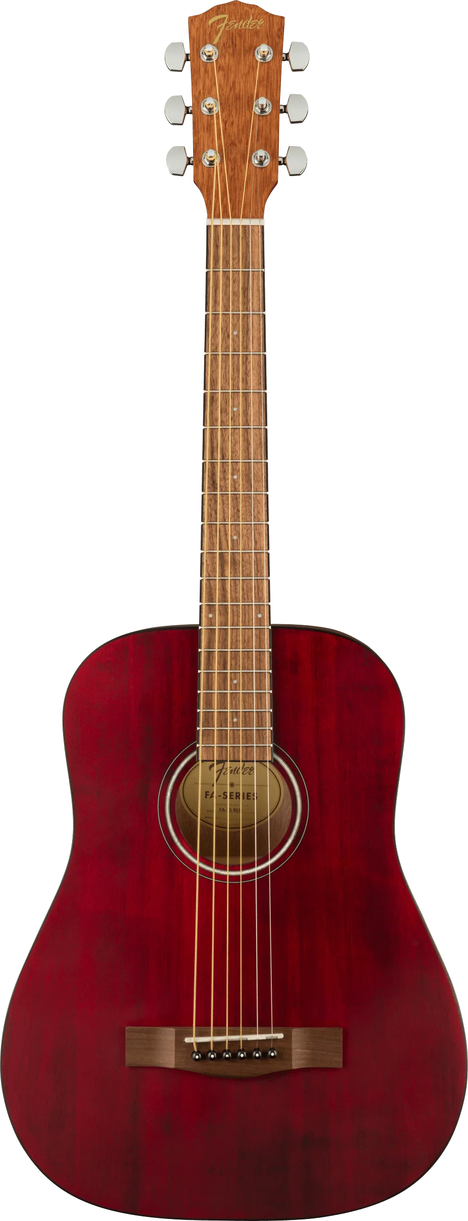 Fender FA-15 3/4 Scale Steel Walnut Fingerboard Red Acoustic Guitar With Gig Bag - Image 2