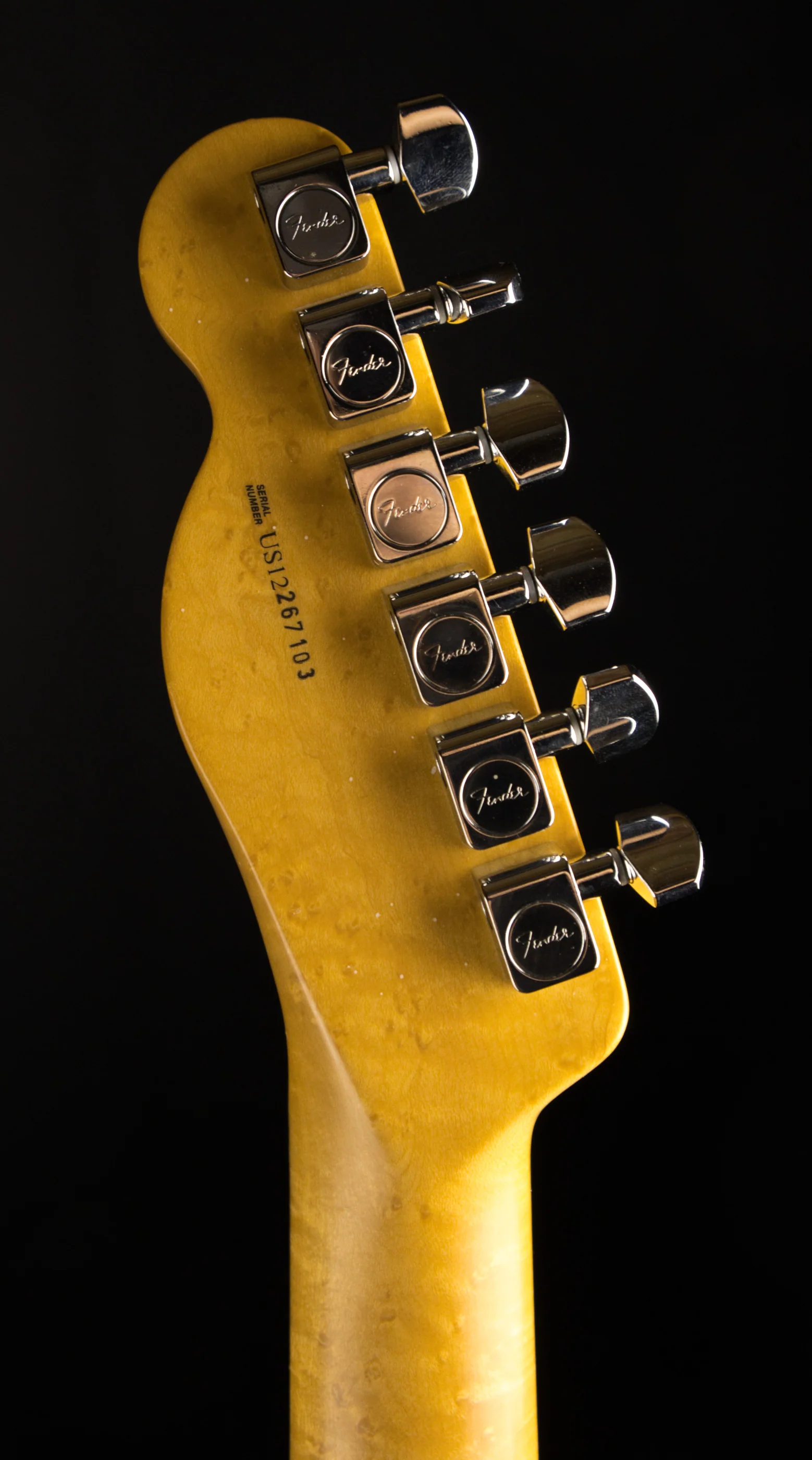 Pre Owned Fender American Design Select Carved Maple Top Telecaster Flame Maple Amber Sunburst - Image 10