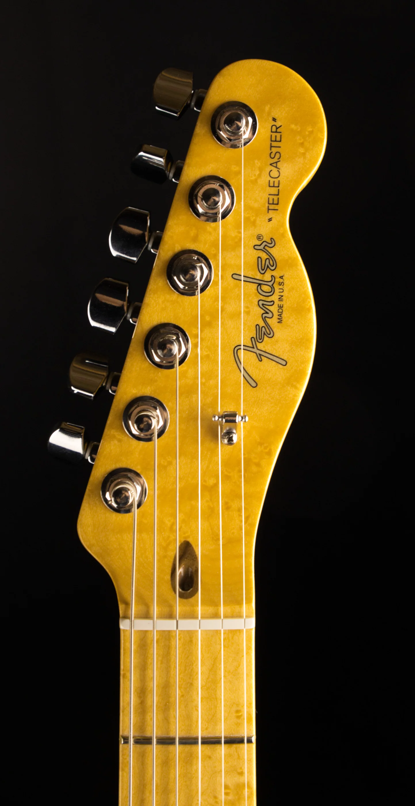 Pre Owned Fender American Design Select Carved Maple Top Telecaster Flame Maple Amber Sunburst - Image 9