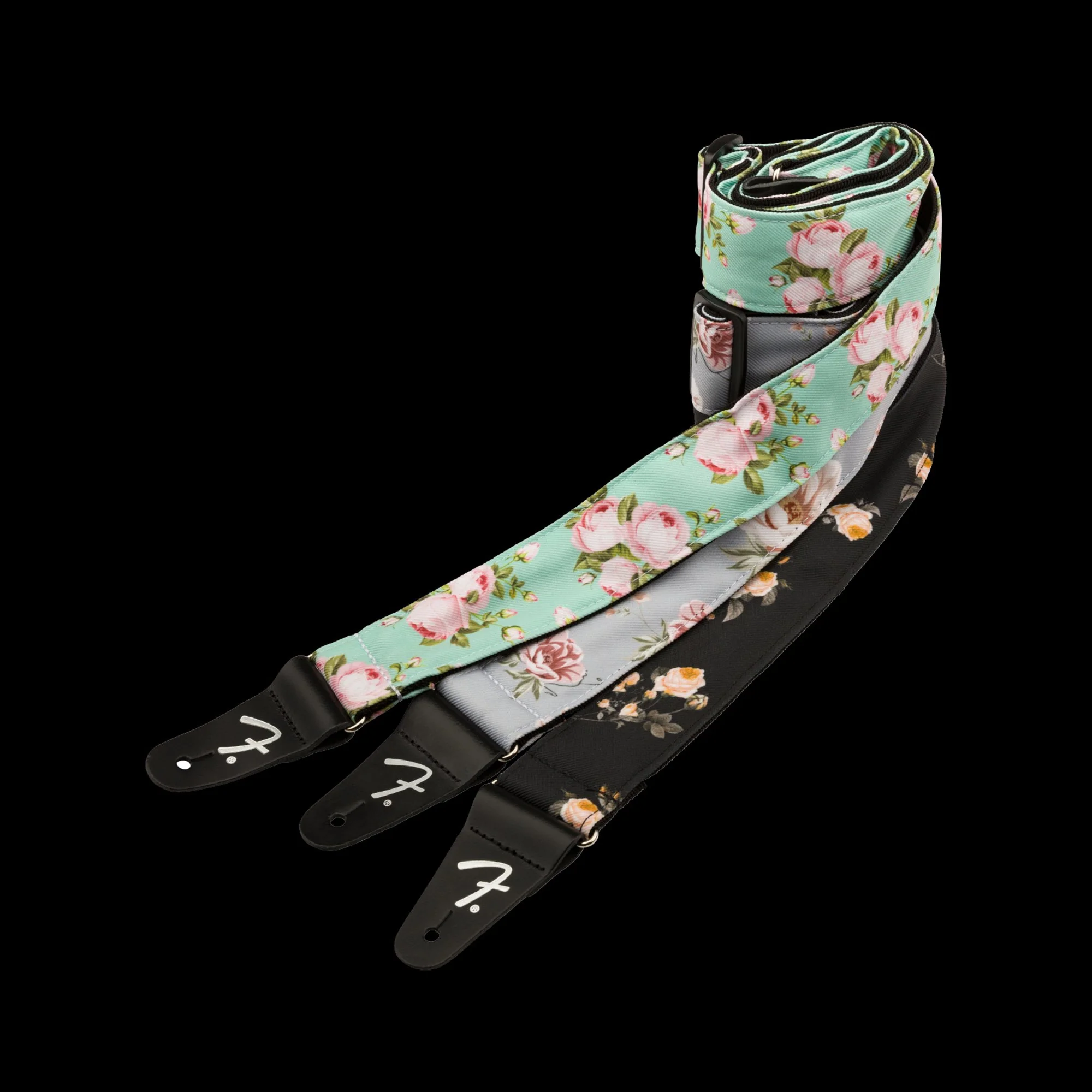 Fender Floral Strap Black 2" Strap - Image 3