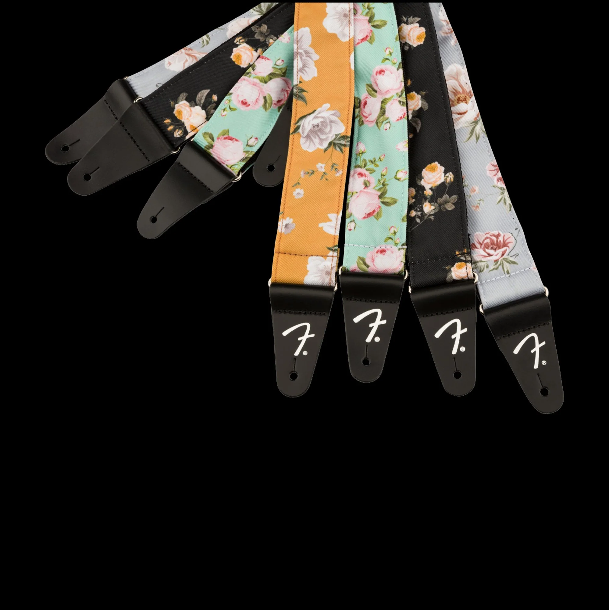 Fender Floral Strap Black 2" Strap - Image 4
