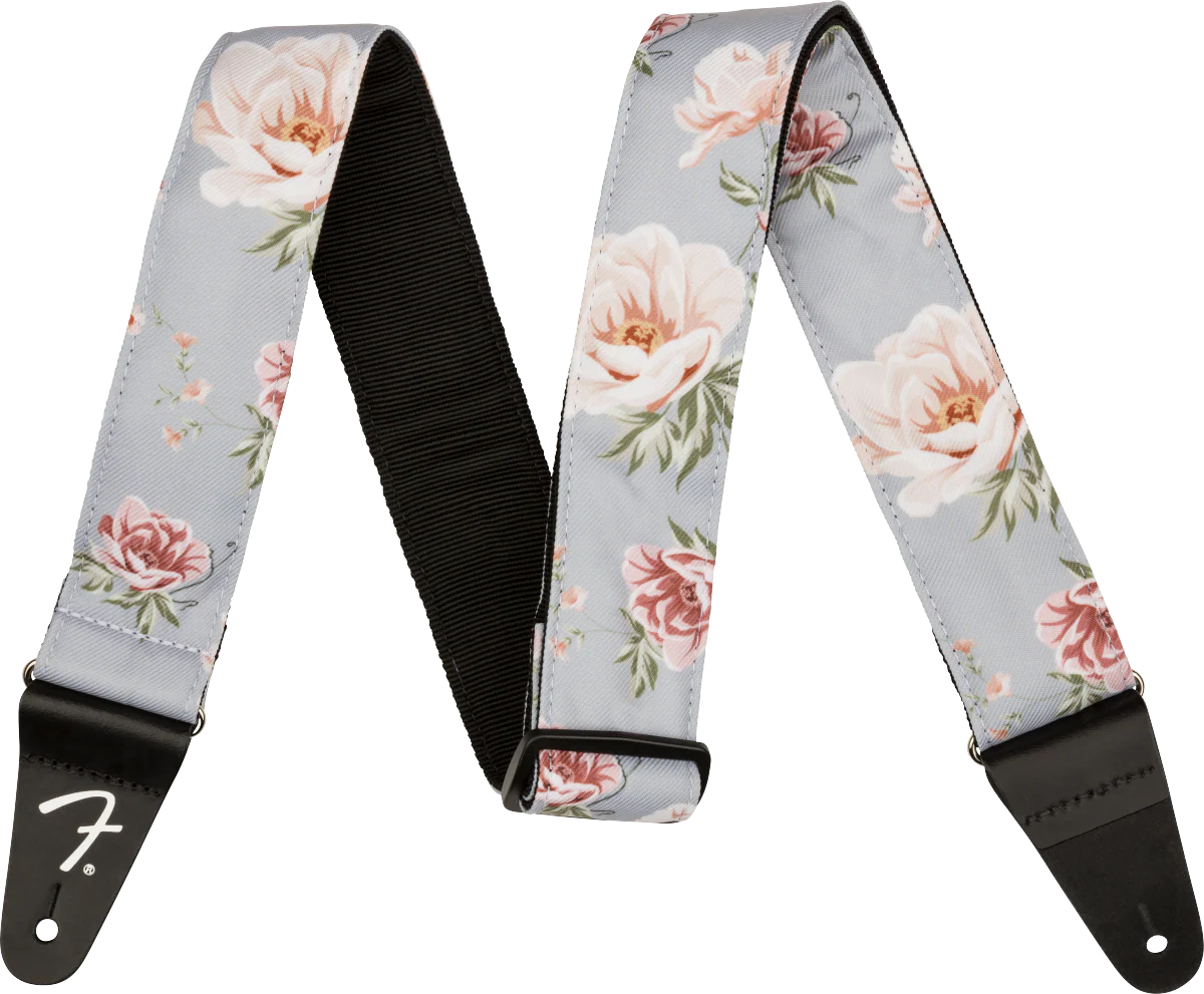 Fender Floral Strap Gray 2" Strap