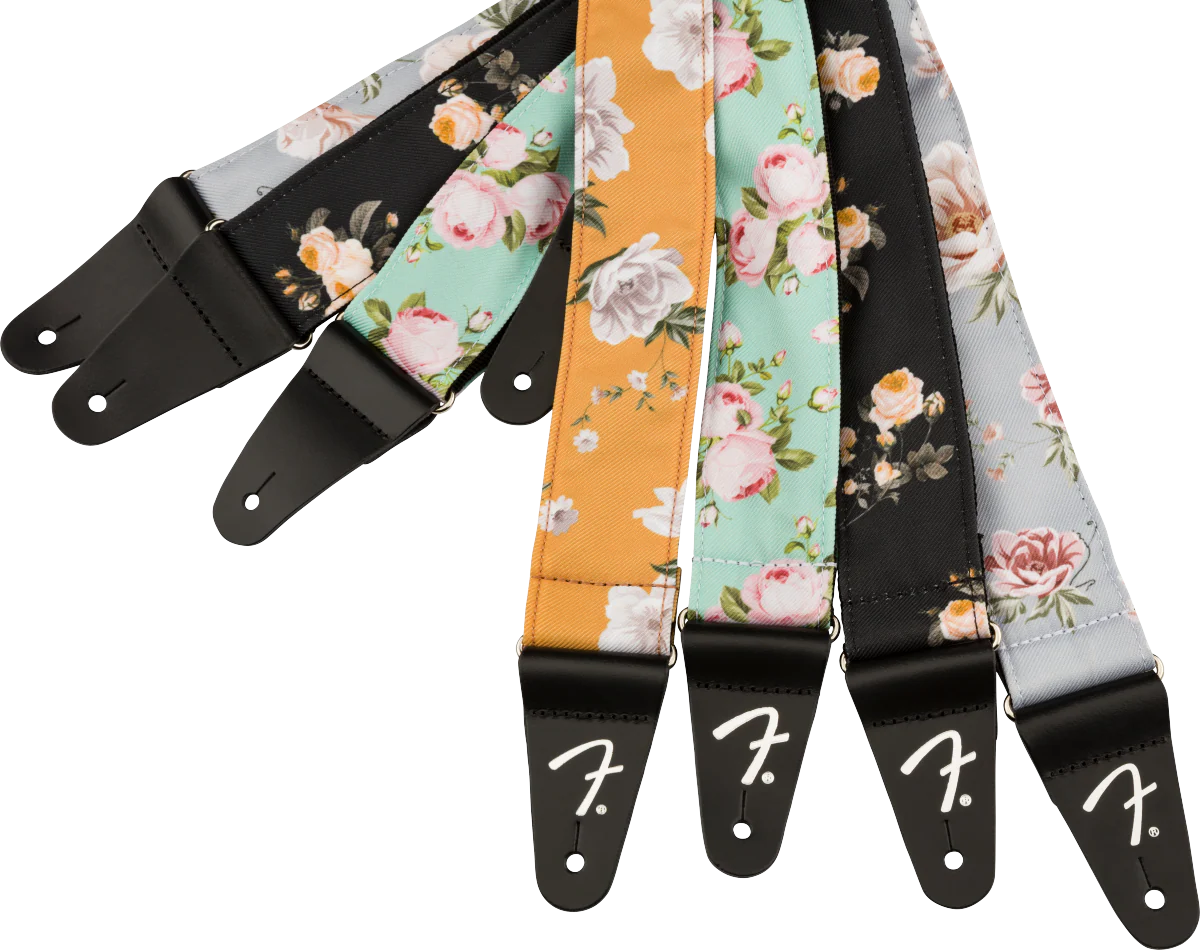 Fender Floral Strap Gray 2" Strap - Image 3