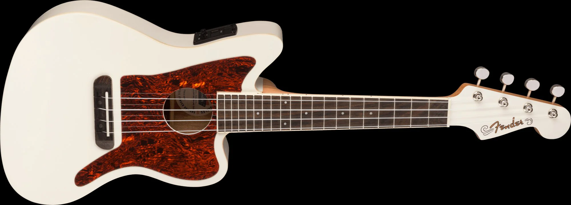 Fender Fullerton Jazzmaster Concert Uke Olympic White - Image 4