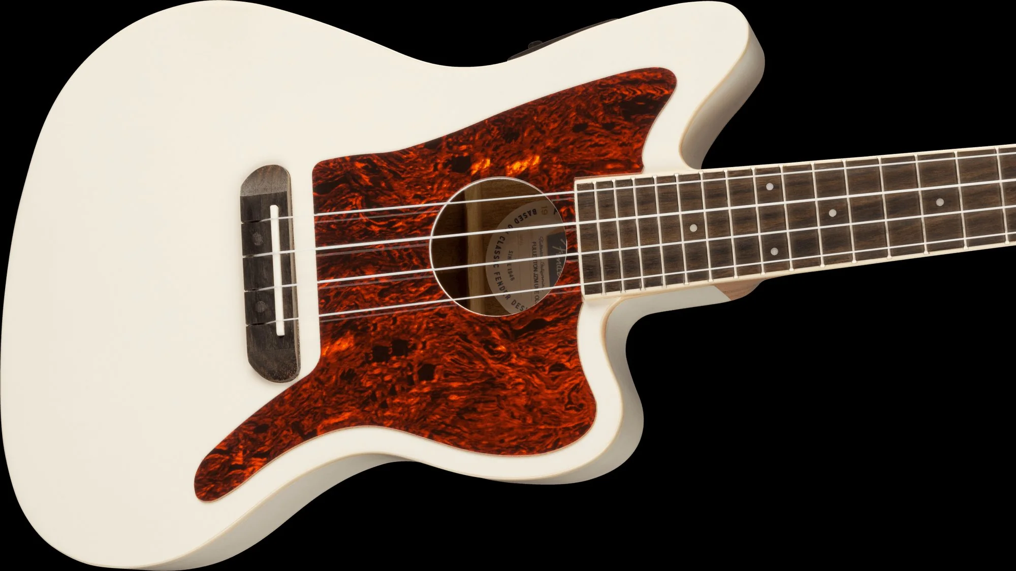 Fender Fullerton Jazzmaster Concert Uke Olympic White - Image 5