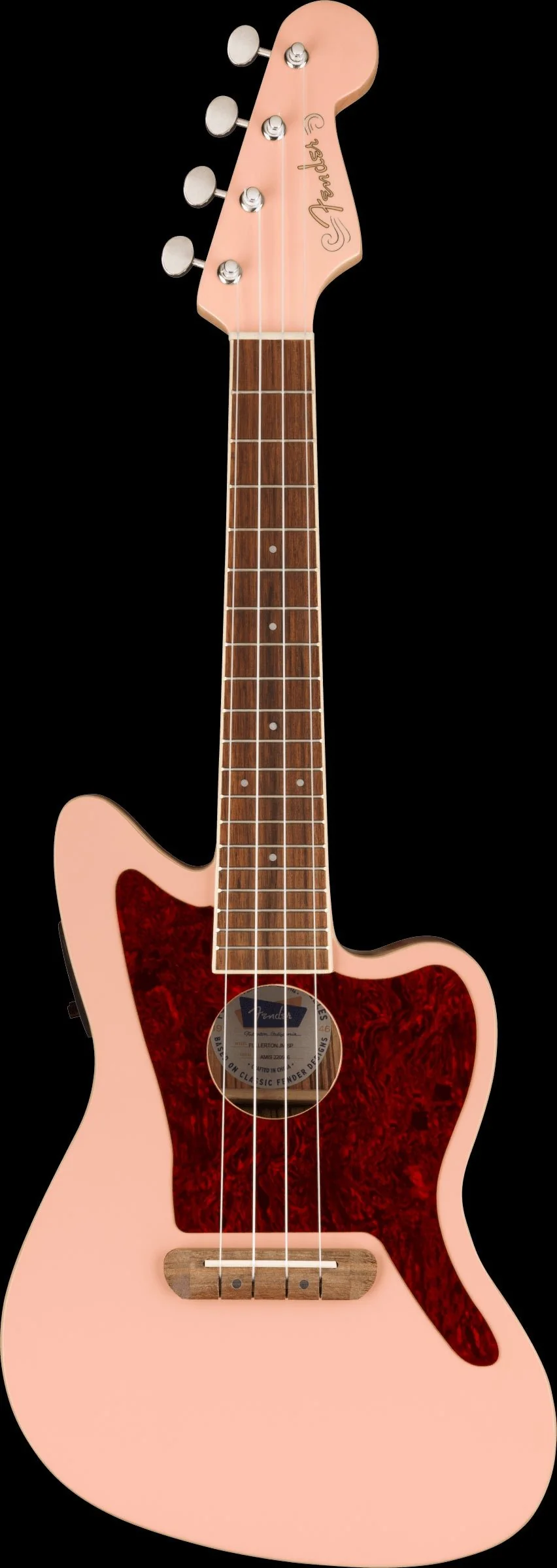 Fender Fullerton Jazzmaster Ukulele Shell Pink - Image 3