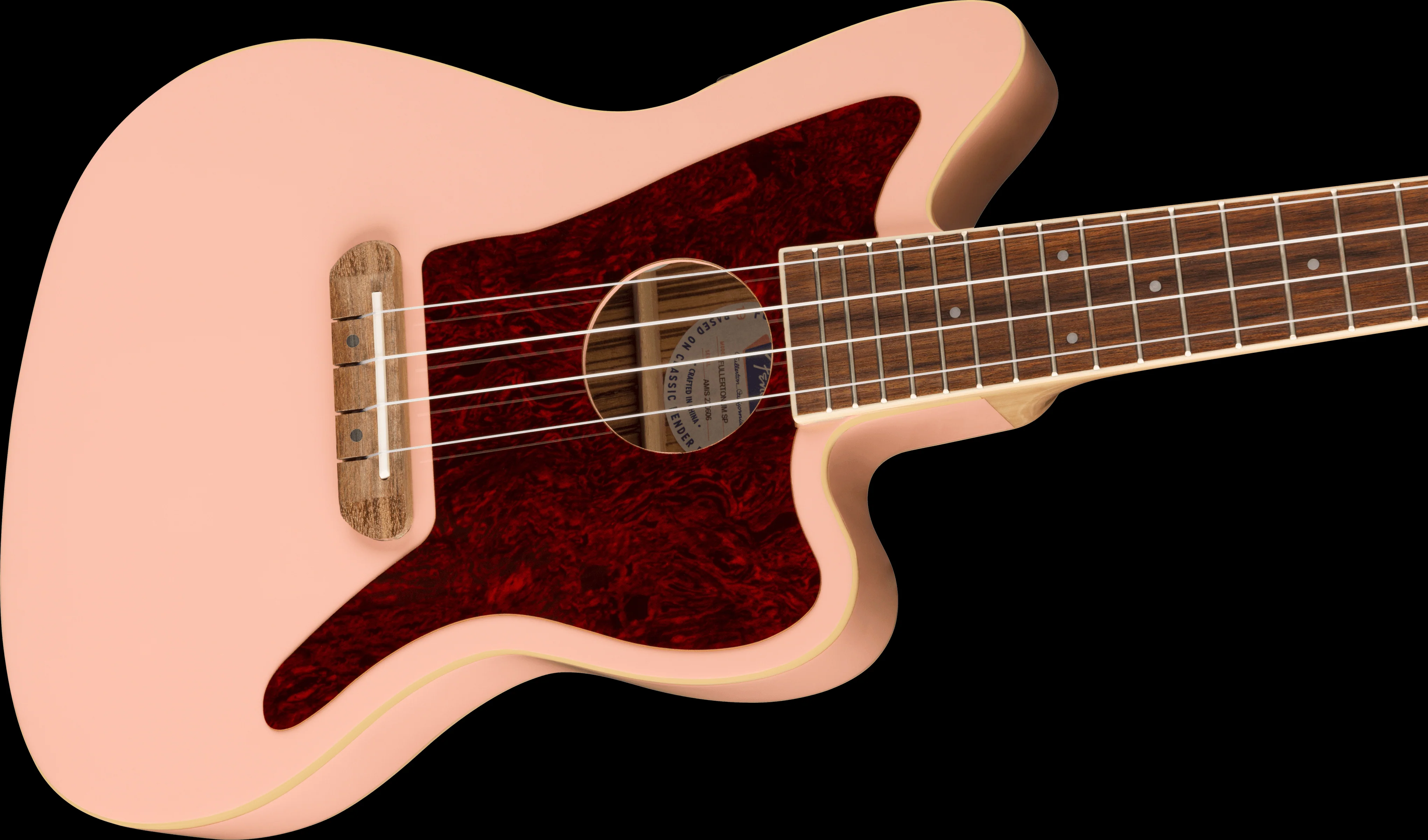 Fender Fullerton Jazzmaster Ukulele Shell Pink - Image 4