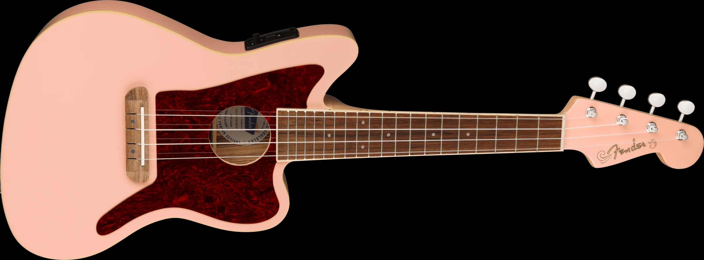Fender Fullerton Jazzmaster Ukulele Shell Pink - Image 5