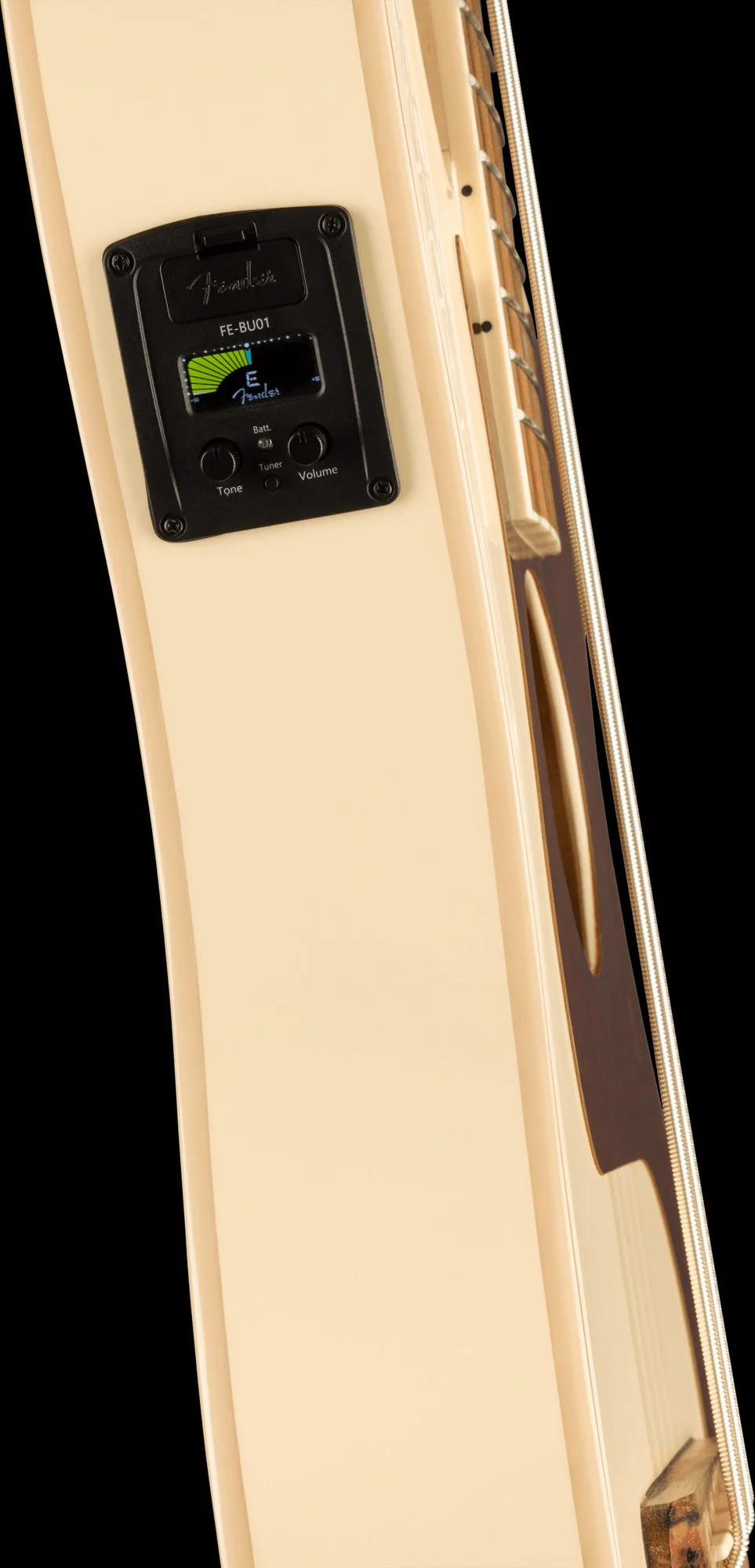 Fender Fullerton Precision Bass Uke Walnut Fingerboard Tortoiseshell Pickguard Olympic White - Image 8