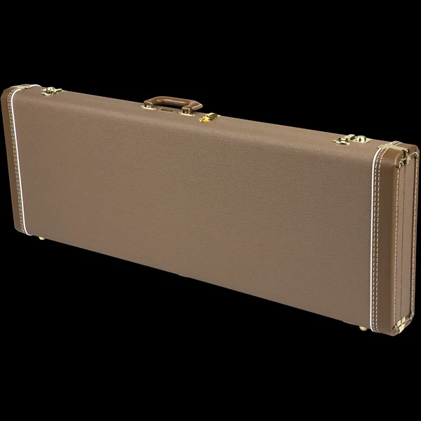 Fender G&G Deluxe Jaguar/Jazzmaster/Toronado/Jagmaster Hardshell Case Brown with Gold Plush Interior - 996118422 - Image 3