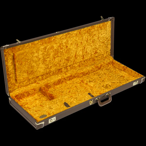 Fender G&G Deluxe Jaguar/Jazzmaster/Toronado/Jagmaster Hardshell Case Brown with Gold Plush Interior - 996118422 - Image 4