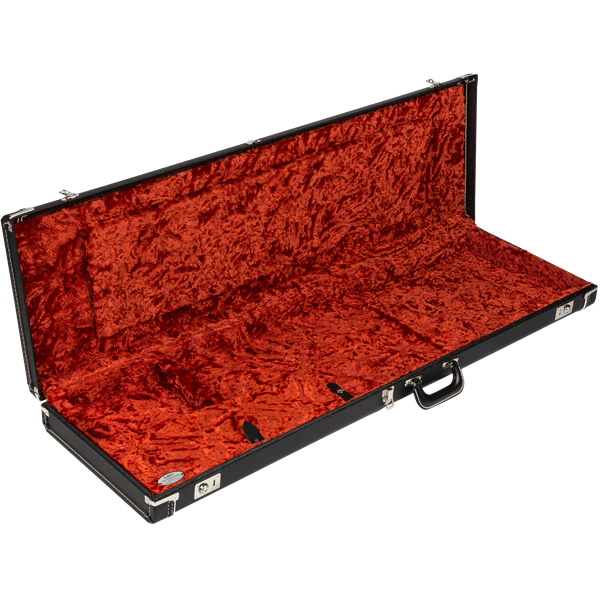 Fender G&G Deluxe Jazz Bass Hardshell Case Black with Orange Plush Interior Fender Amp Logo - Image 3