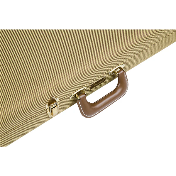 Fender G&G Deluxe Strat/Tele Hardshell Case Tweed with Red Poodle Plush Interior - Image 4