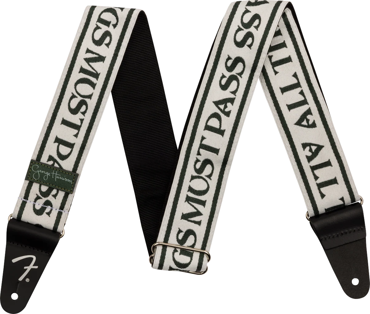 Fender George Harrison All Things Must Pass Logo Strap White/Black 2" Strap - Image 2