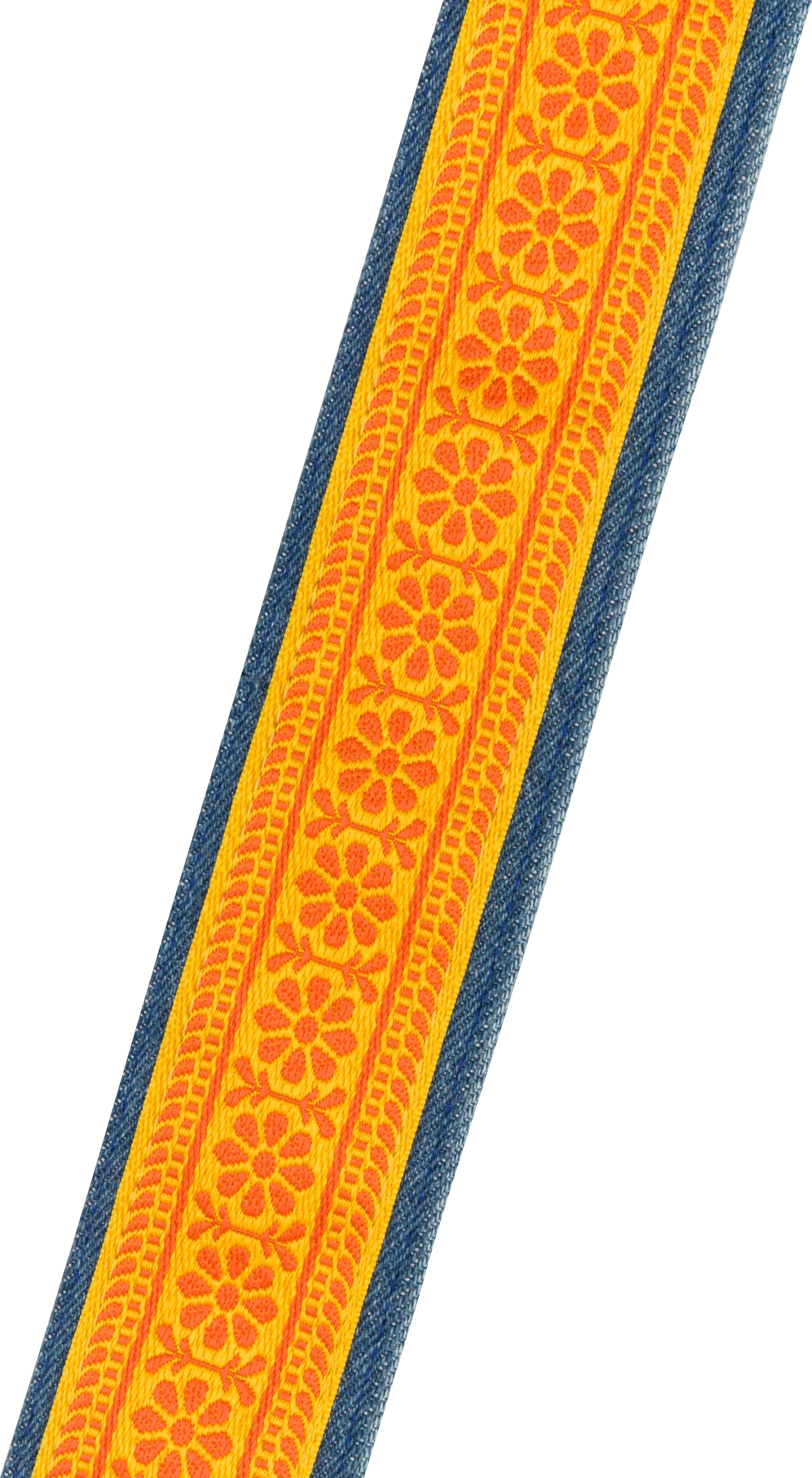 Fender George Harrison Dark Horse Floral Strap Orange 2" Strap - Image 4