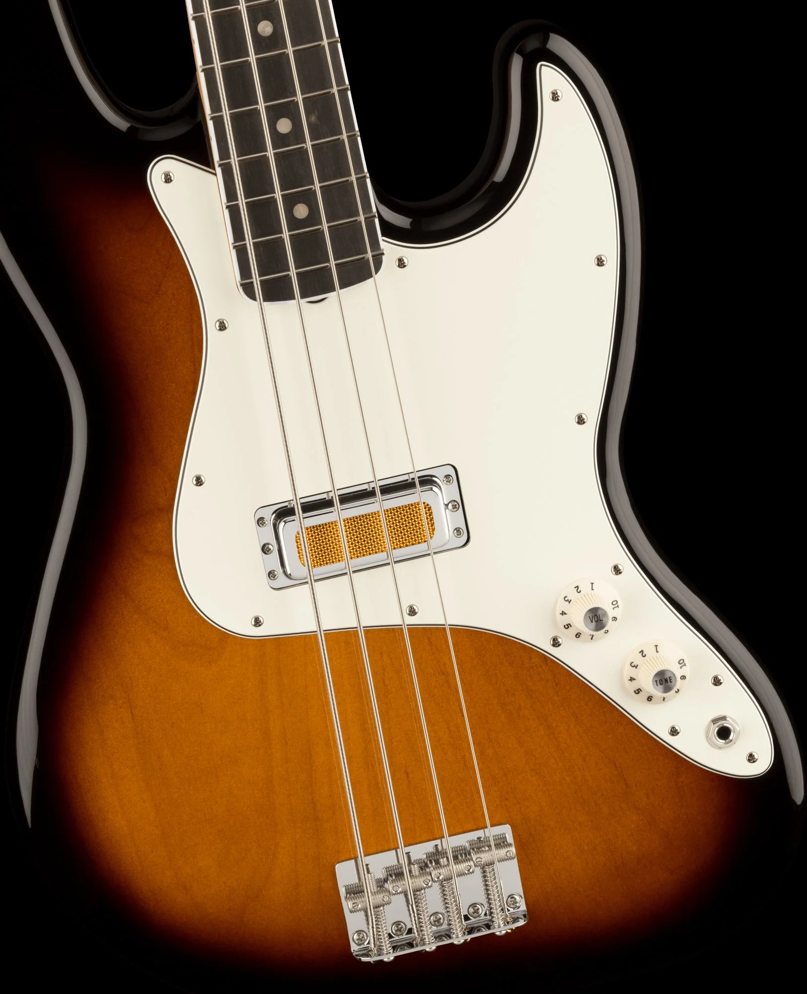Fender Gold Foil Jazz Bass Ebony Fingerboard 2-Color Sunburst With Gig Bag - Image 3