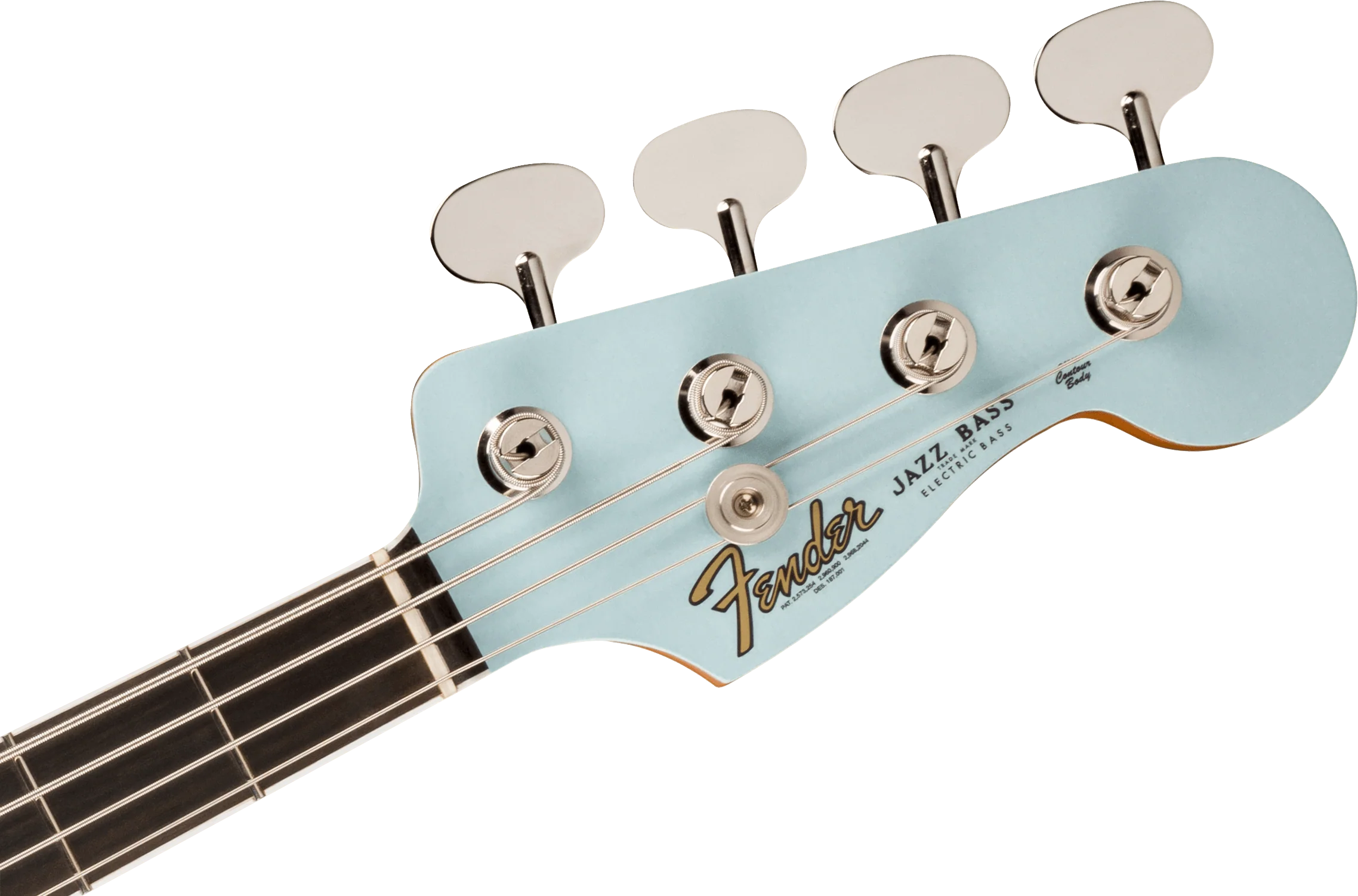 Fender Gold Foil Jazz Bass Ebony Fingerboard Sonic Blue With Gig Bag - Image 6
