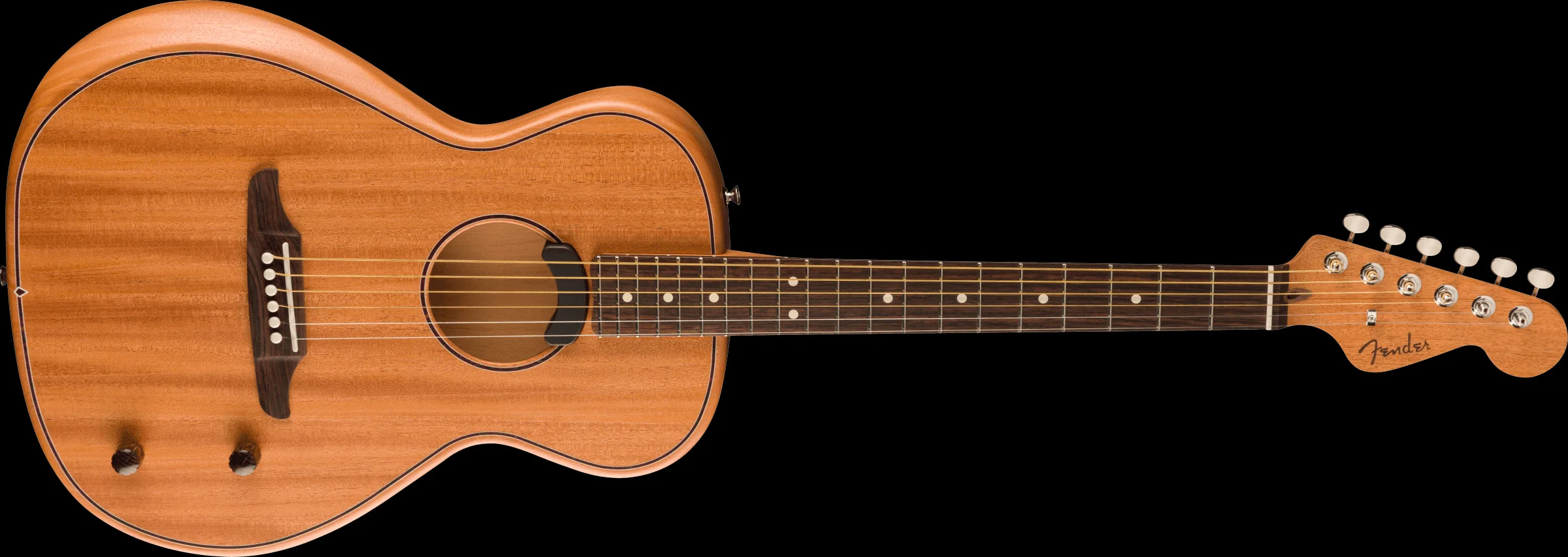 Fender Highway Series Parlor All-Mahogany Acoustic Guitar With Gig Bag - Image 6