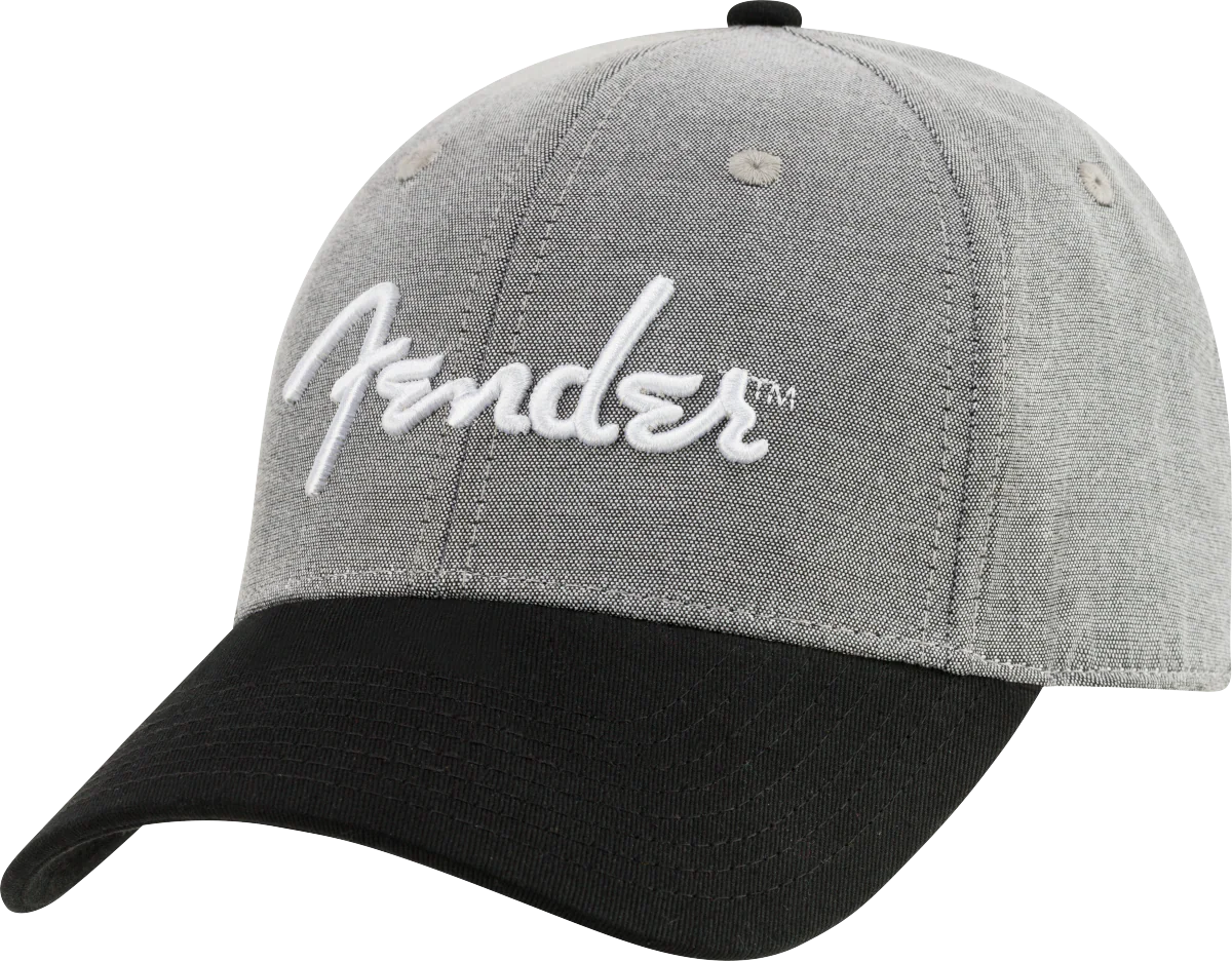Fender Hipster Dad Hat Gray and Black One Size Fits Most
