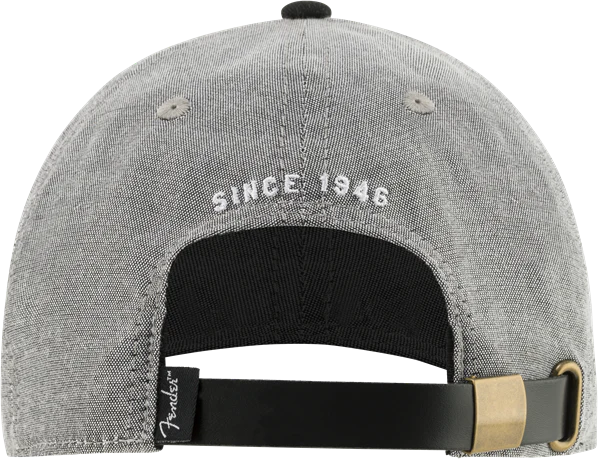 Fender Hipster Dad Hat Gray and Black One Size Fits Most - Image 2