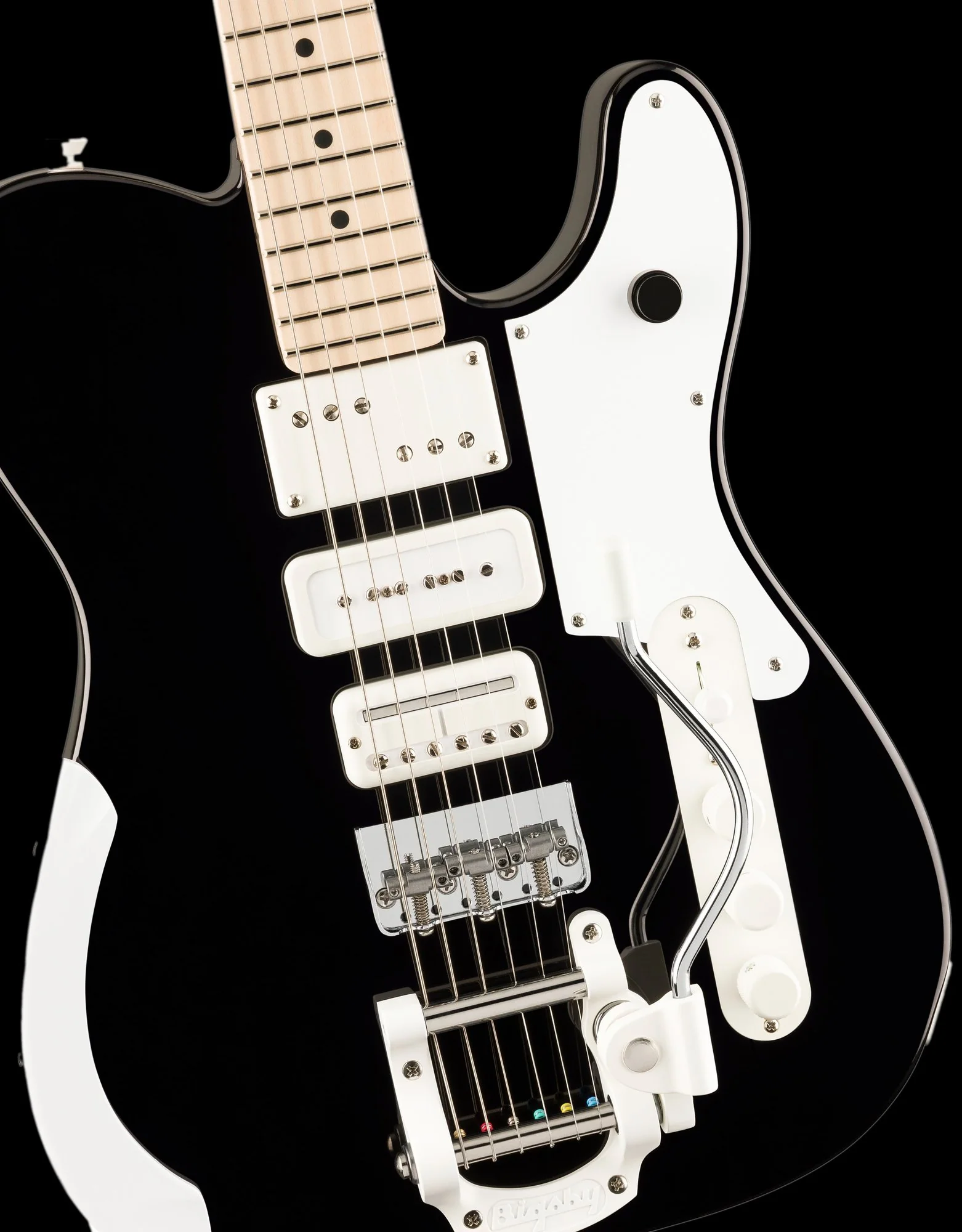 Fender Jack White Triplecaster Maple Fingerboard Black (Chambered) With Case - Image 4