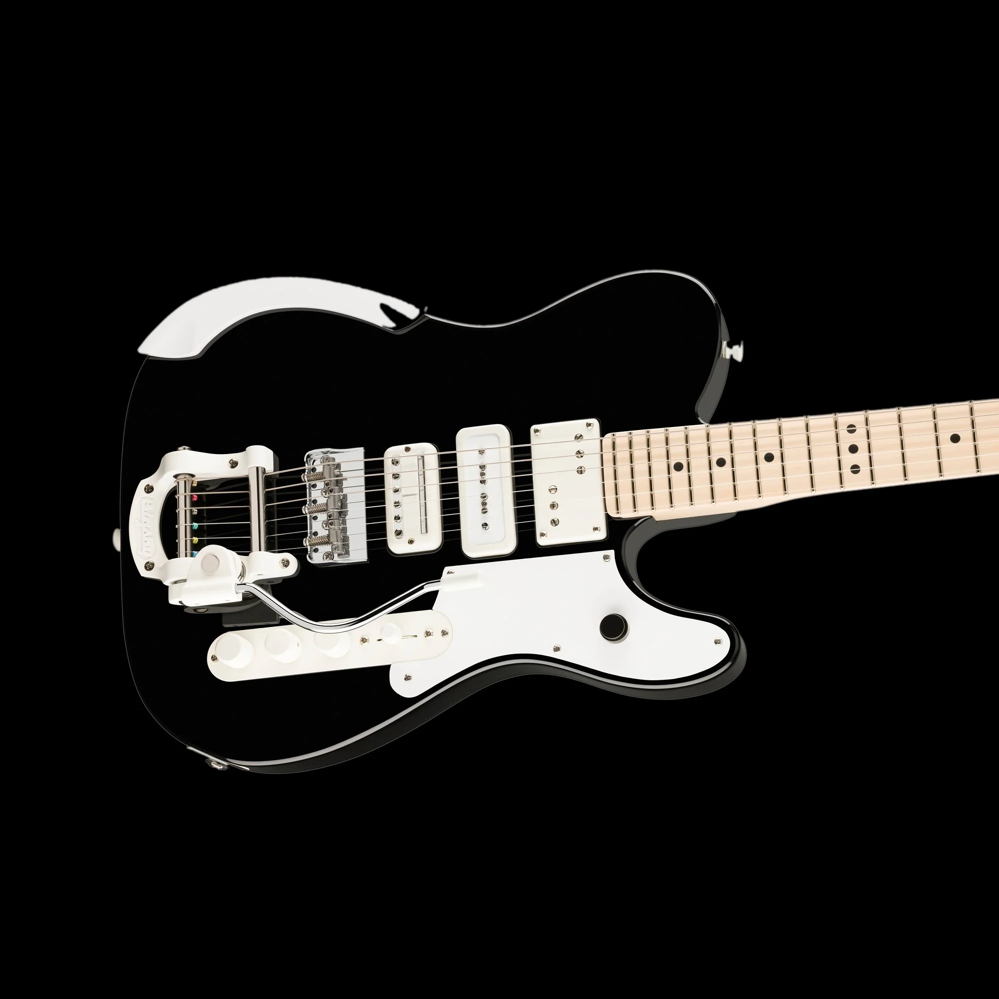 Fender Jack White Triplecaster Maple Fingerboard Black (Chambered) With Case - Image 5