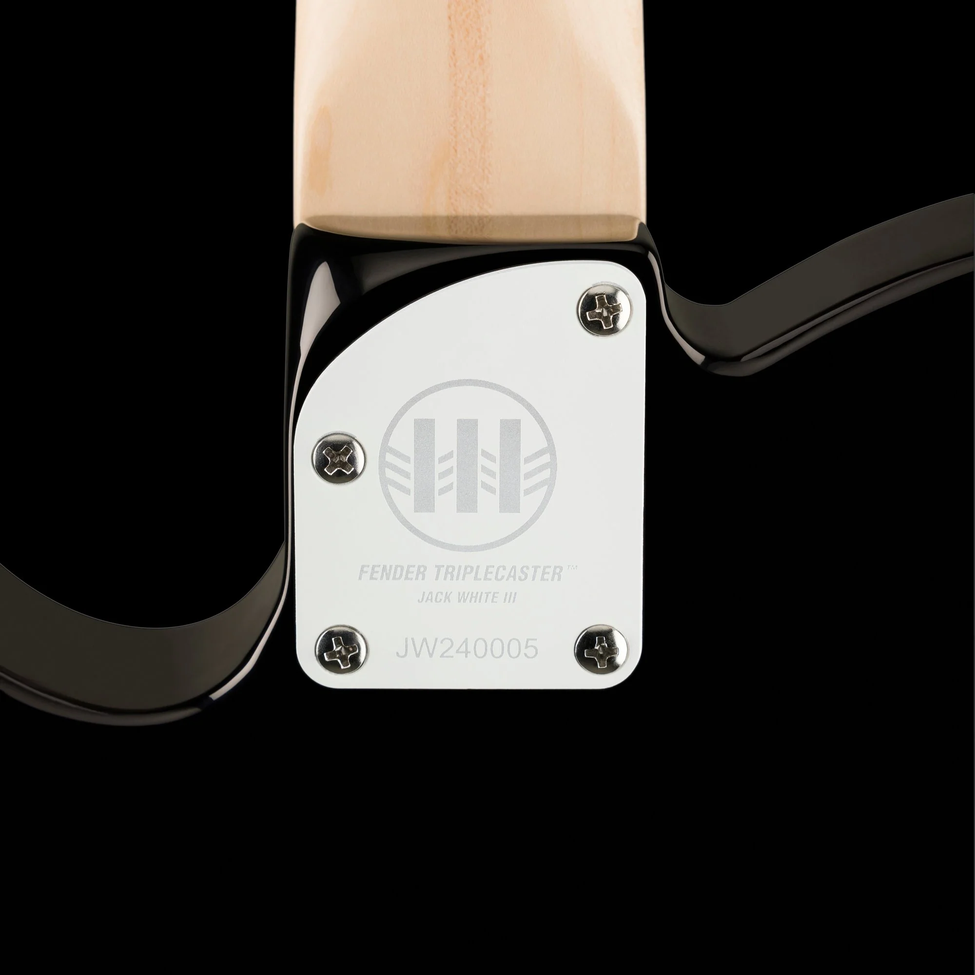 Fender Jack White Triplecaster Maple Fingerboard Black (Chambered) With Case - Image 9