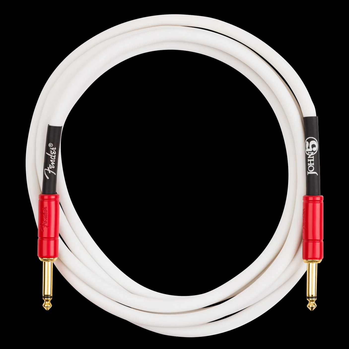 Fender John 5 Instrument Cable 10-ft. White and Red - Image 2