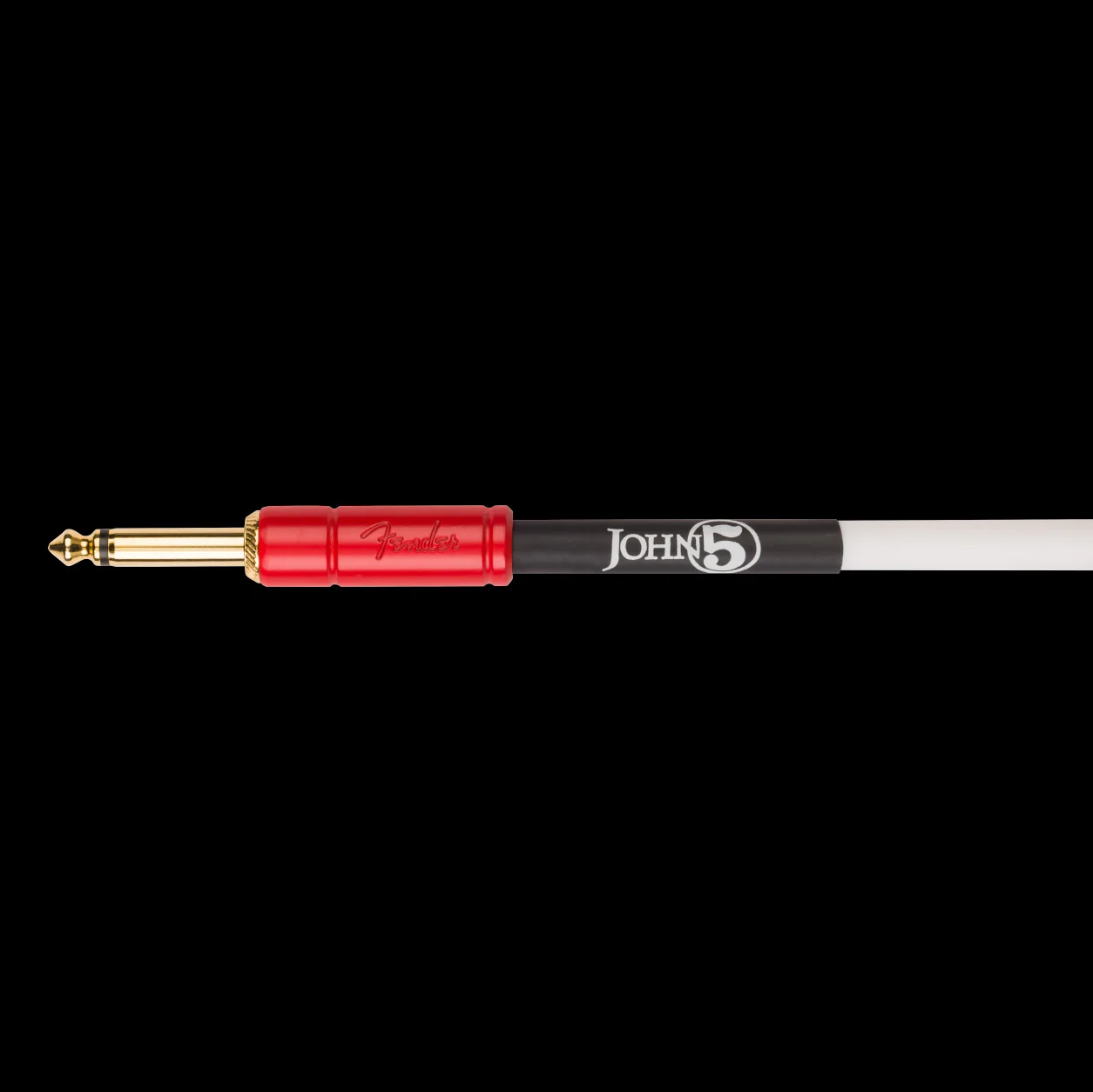 Fender John 5 Instrument Cable 10-ft. White and Red - Image 3