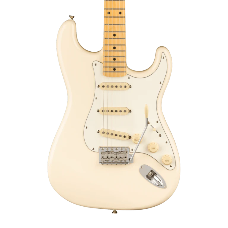 Fender JV Modified '60s Stratocaster  Maple Fingerboard Olympic White Electric Guitar With Gig Bag