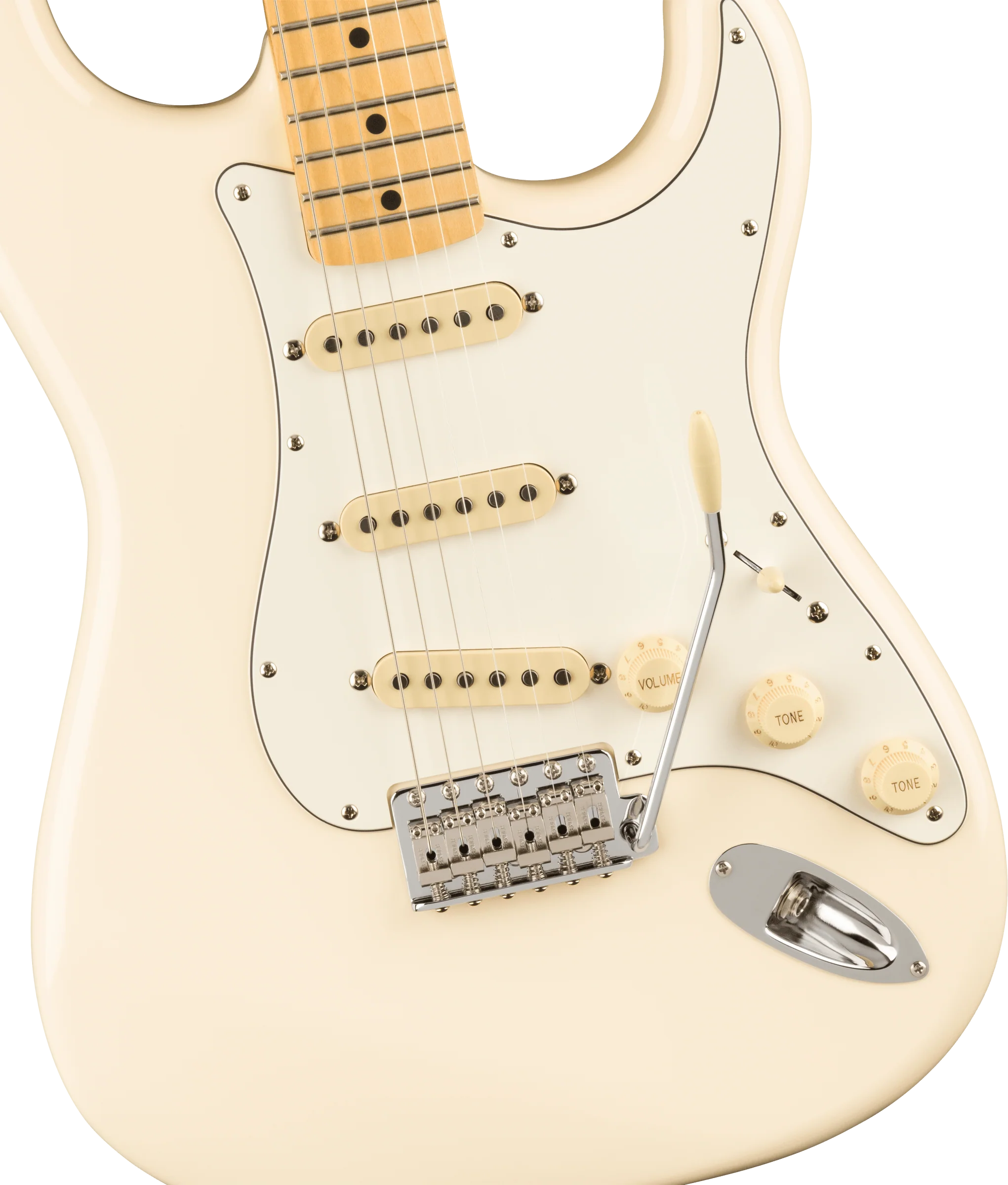 Fender JV Modified '60s Stratocaster  Maple Fingerboard Olympic White Electric Guitar With Gig Bag - Image 3