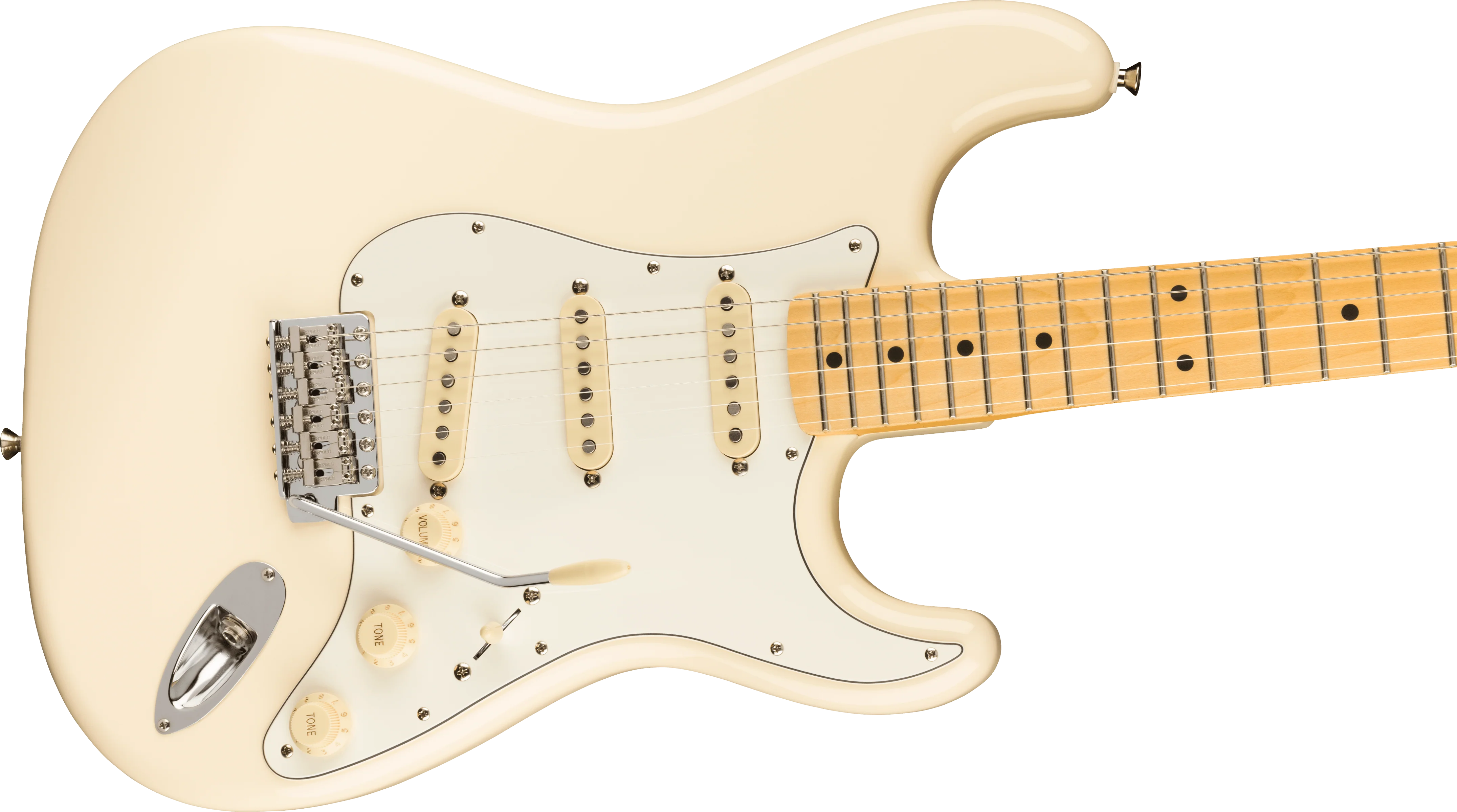 Fender JV Modified '60s Stratocaster  Maple Fingerboard Olympic White Electric Guitar With Gig Bag - Image 4