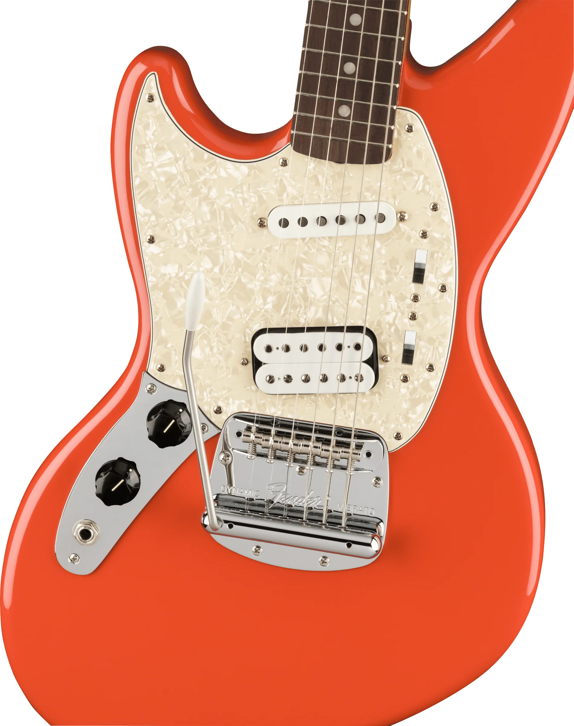 Fender Artist Series Kurt Cobain Jag-Stang Left-Hand Rosewood Fingerboard Fiesta Red - Image 3